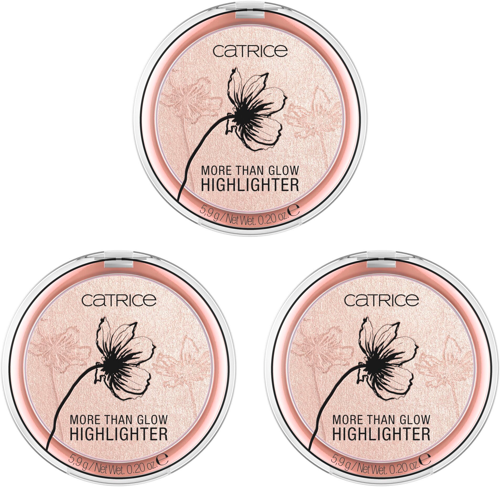 Catrice Highlighter »More Than Glow Highlighter«, (Packung, 3 tlg.)