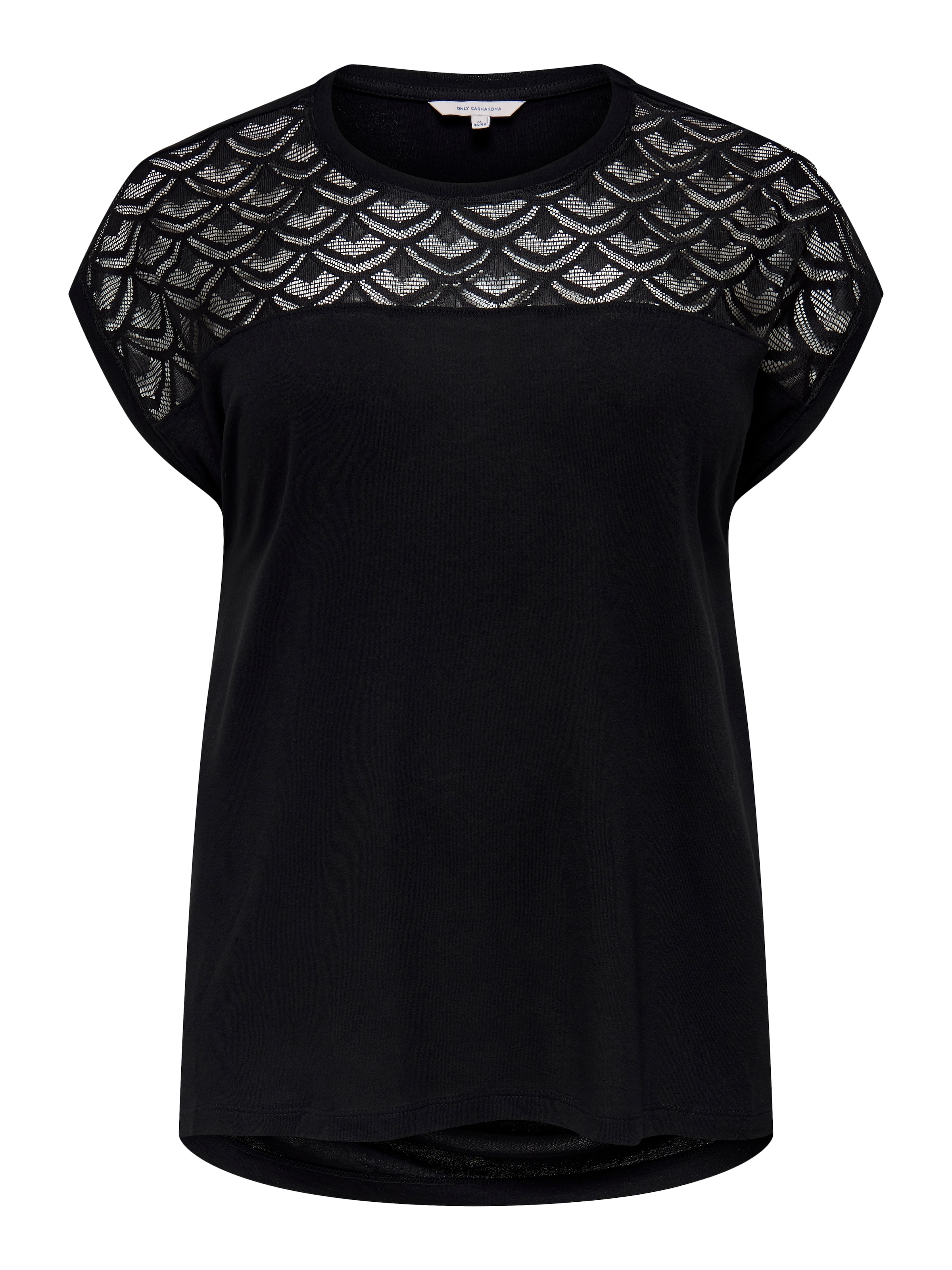 ONLY CARMAKOMA Longshirt »CARFLAKE« vorn in Spitzenoptik