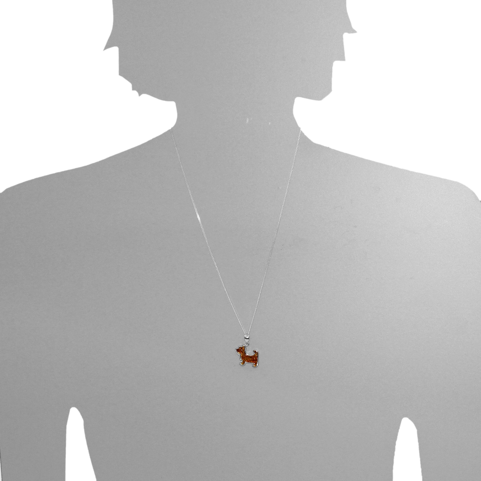OSTSEE-SCHMUCK Kette mit Anhänger »Ostsee-Schmuck Kette mit Anhänger Hund Kette mit Anhänger Hund«, (2 tlg.)