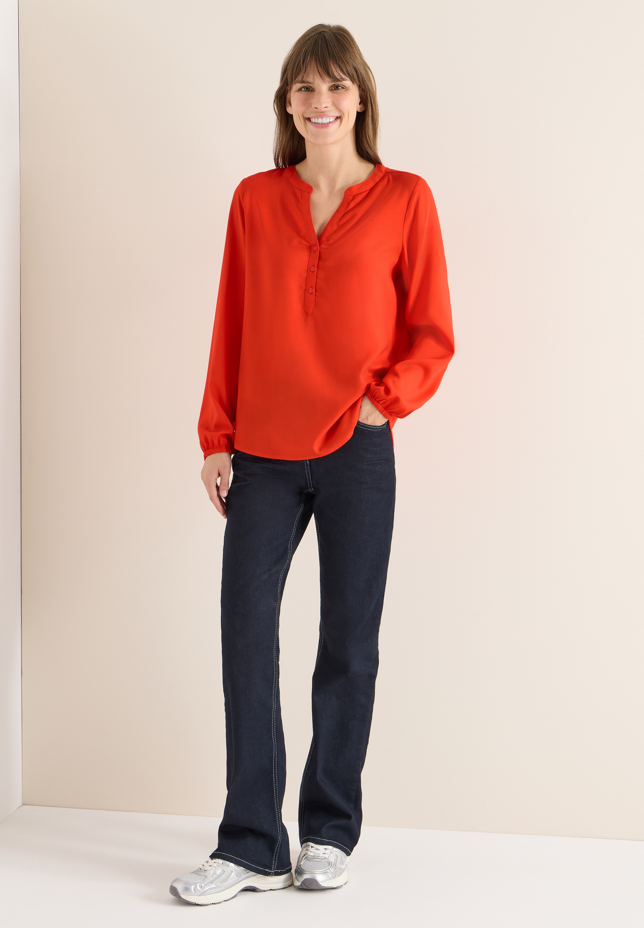 Cecil Long Sleeve Blouse Pumpkin Orange XL 2