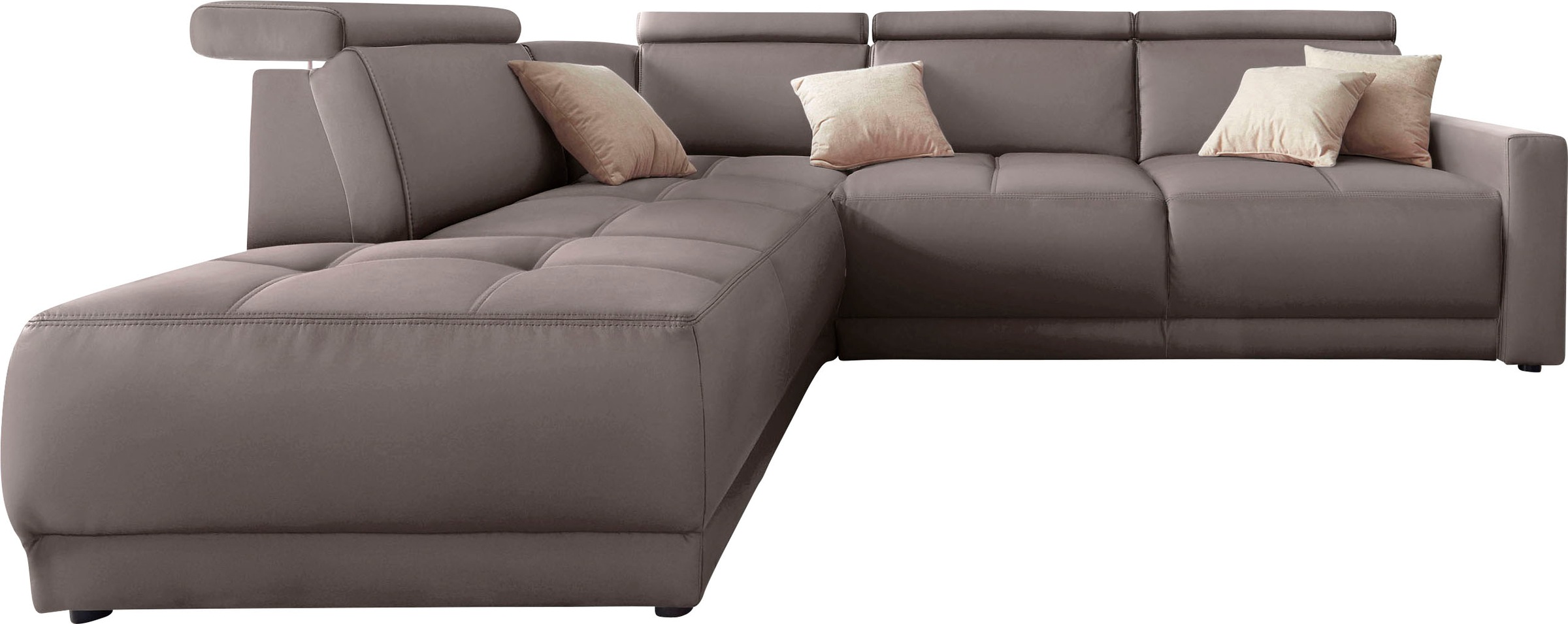 DOMO collection Ecksofa "Ava, moderne Sitzheftung mit toller Doppelnaht, ko günstig online kaufen