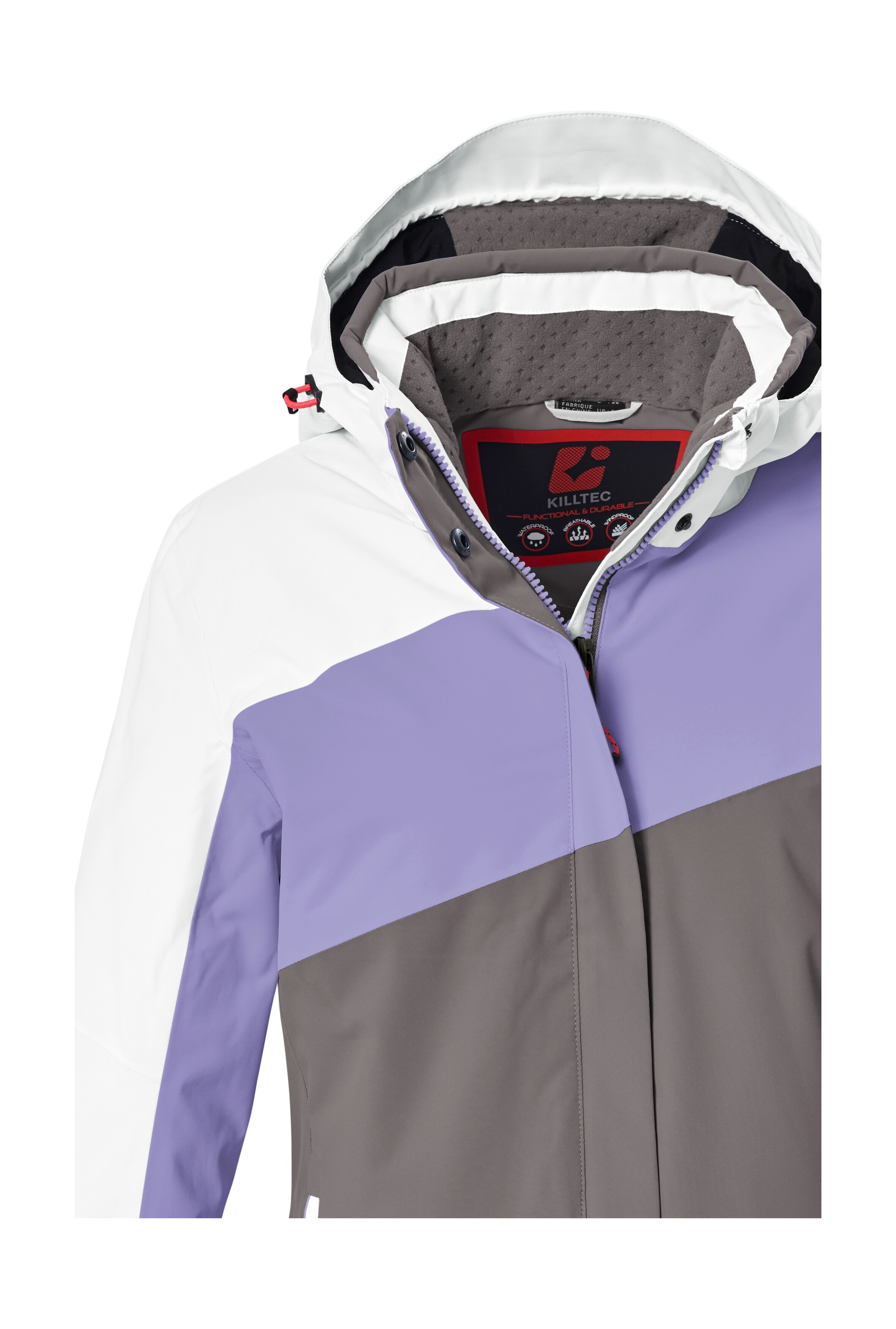 Killtec Skijacke »KSW 101 WMN SKI JCKT« Wind- und wasserdichte Damenjacke mit Colourblock-Design