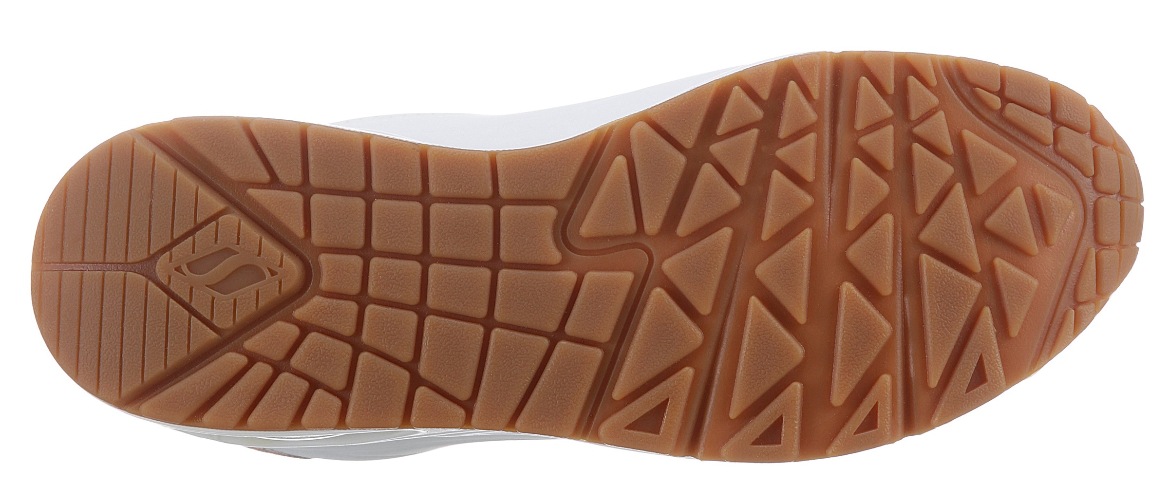Sneaker SKECHERS "UNO GOLDEN AIR", Damen, Gr. 42, weiß, Lederimitat, kontrastfarbene Details, Schuhe Sneaker, Freizeitschuh, Halbschuh, Schnürschuh mit Metallic-Einsatz, Topseller 3