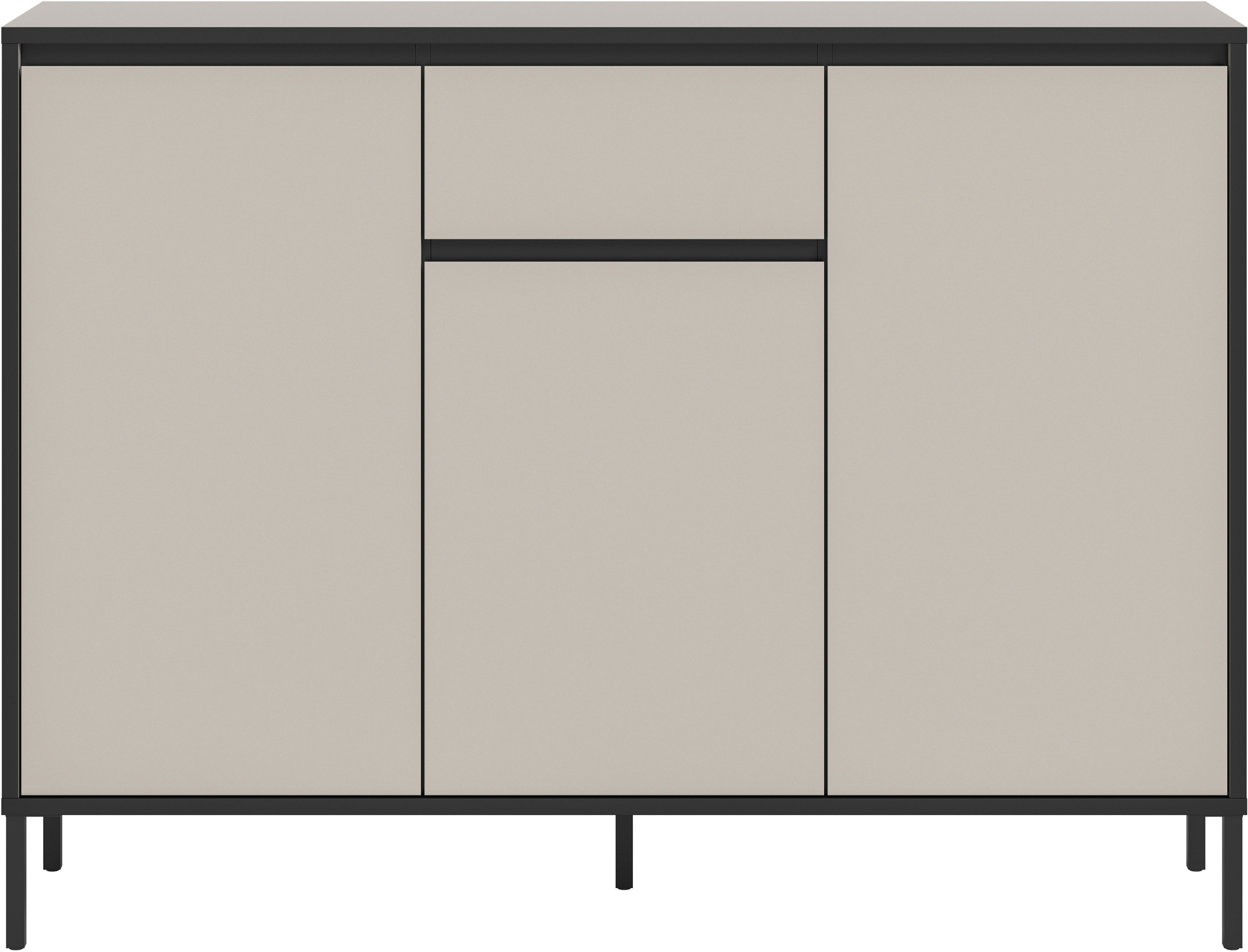 INOSIGN Sideboard »NORT, Höhe: 101cm, mit Metall Stabfuß, 3 Türen, 1 Schubkasten«, Anrichte, Kommode, Schrank, Board, Higboard
