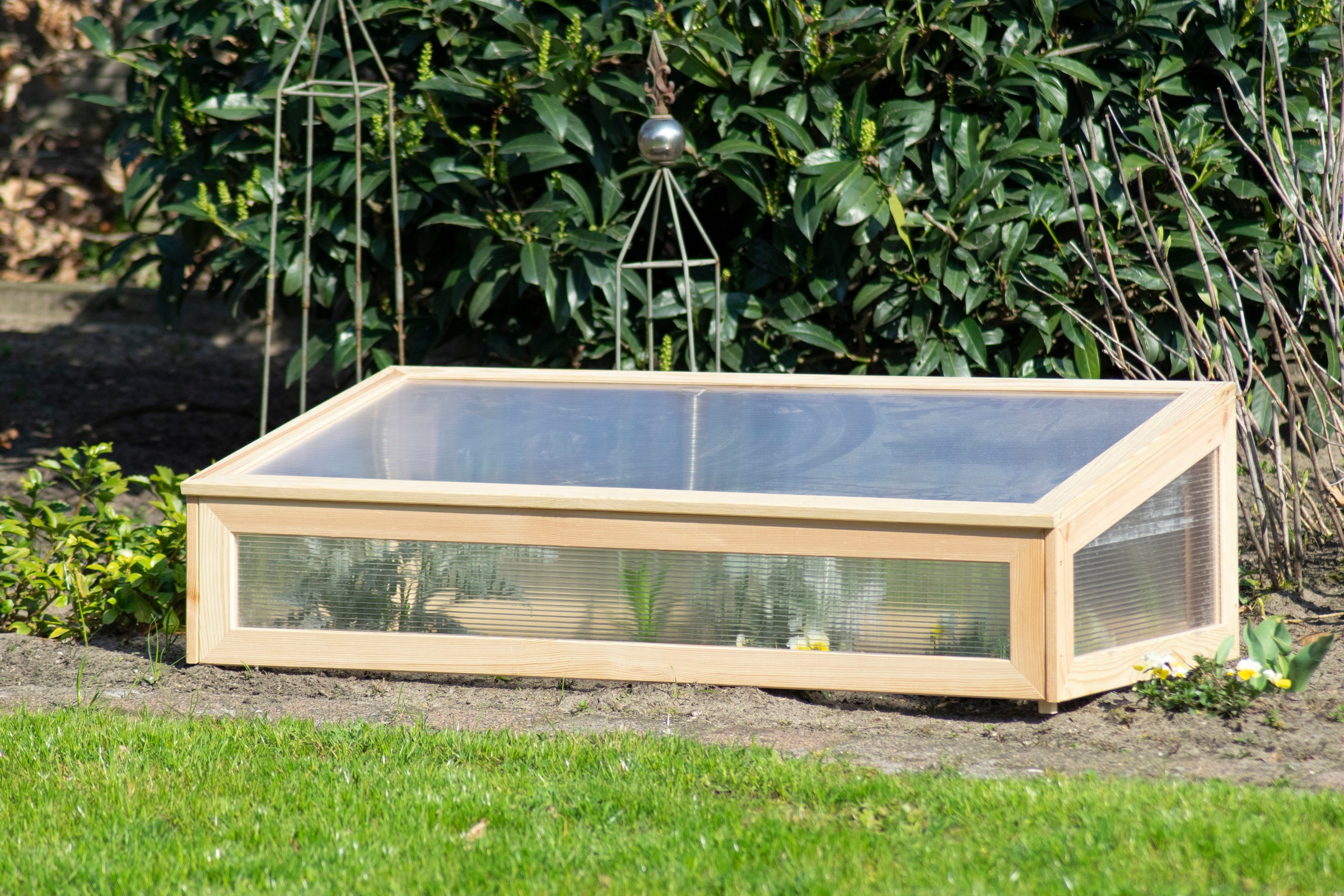 dobar Frühbeet Frühbeetaufsatz für Hochbeete oder Gartenboden