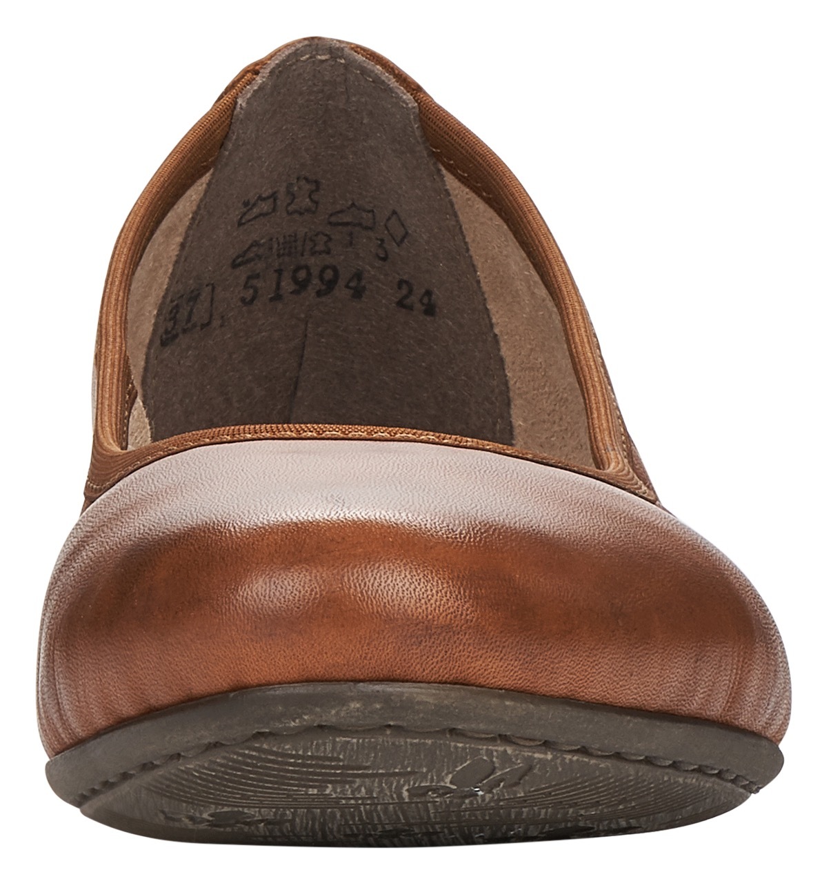 Ballerina RIEKER, Damen, Gr. 40, braun, Leder, Schuhe Ballerina, Pumps, Business Schuh in schlichter Eleganz, Topseller 3