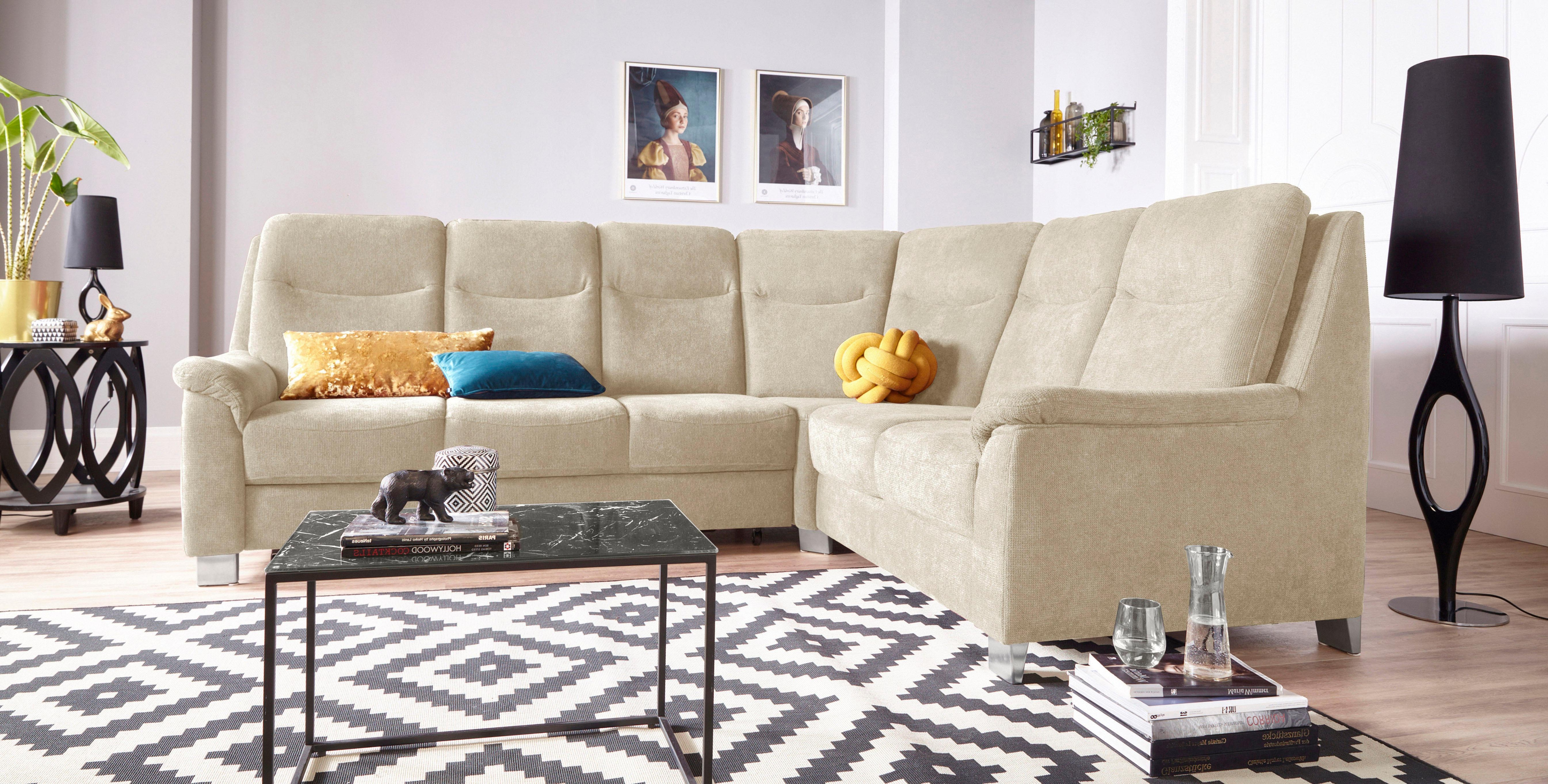 sit&more Ecksofa "Boccaccio L-Form" mit Federkern und Kopfteilverstellung, wahlweise mit Schlaffunktion