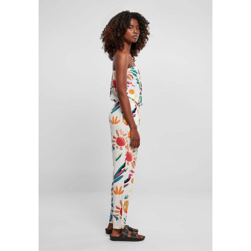 URBAN CLASSICS Jumpsuit »Urban Classics Damen Ladies Viscose Bandeau Jumpsuit«, (1 tlg.)