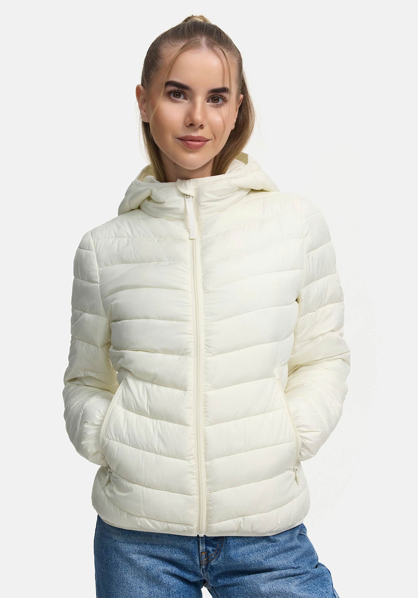 Marikoo Winterjacke "Pack mich ein", Mit Kapuze und Beutel zum Verstauen der Jacke