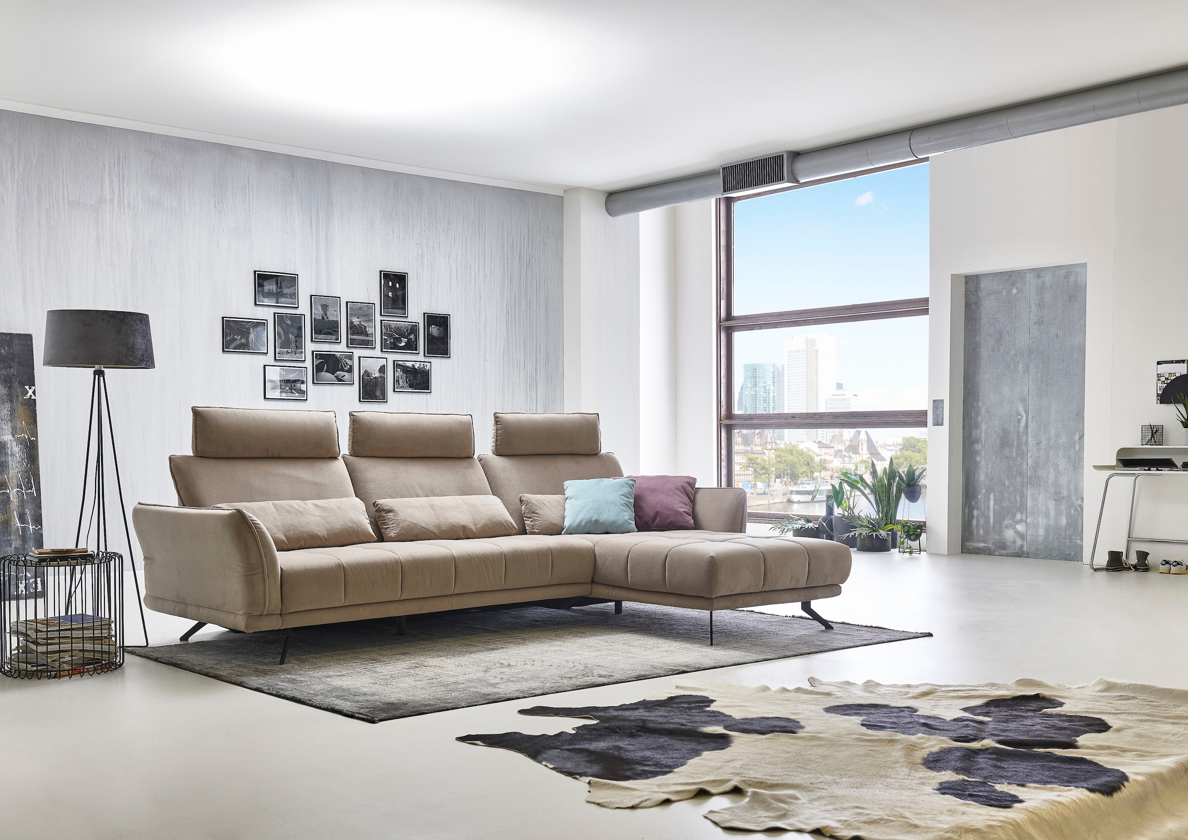 Die PlanBar Ecksofa "MP-IN20041 L-Form", optional Sitztiefenverstellung und günstig online kaufen