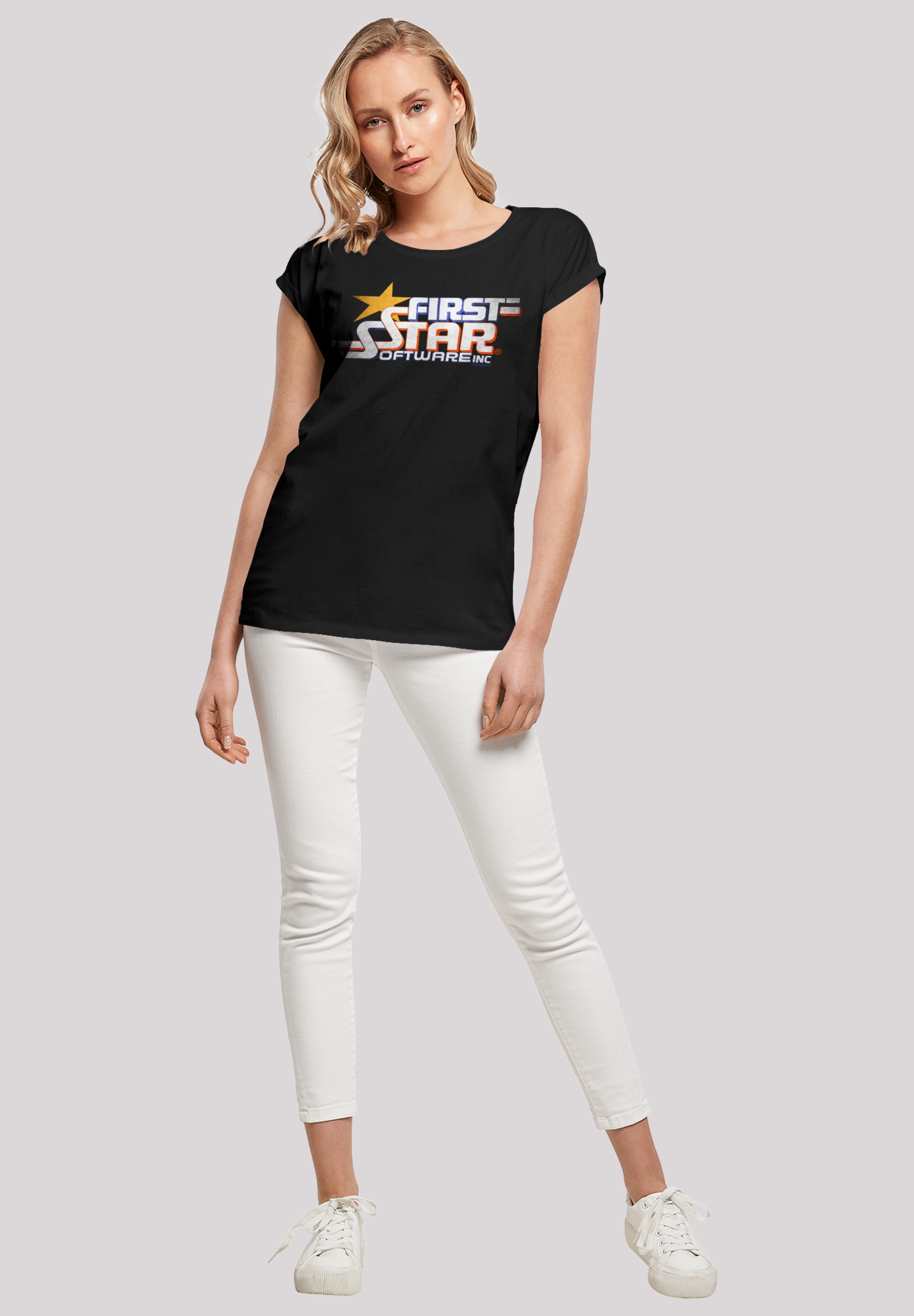 F4NT4STIC T-Shirt »Retro Gaming FIRSTSTAR Inc«, Print