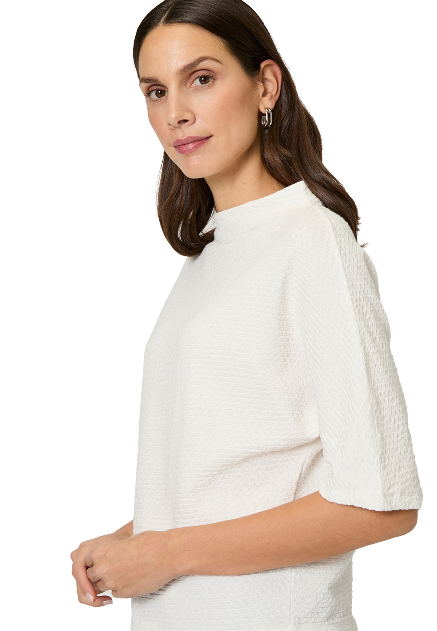 Zero Kurzarmshirt »zero Shirt mit Strukturmuster«, (1 tlg.), Plain/ohne Details