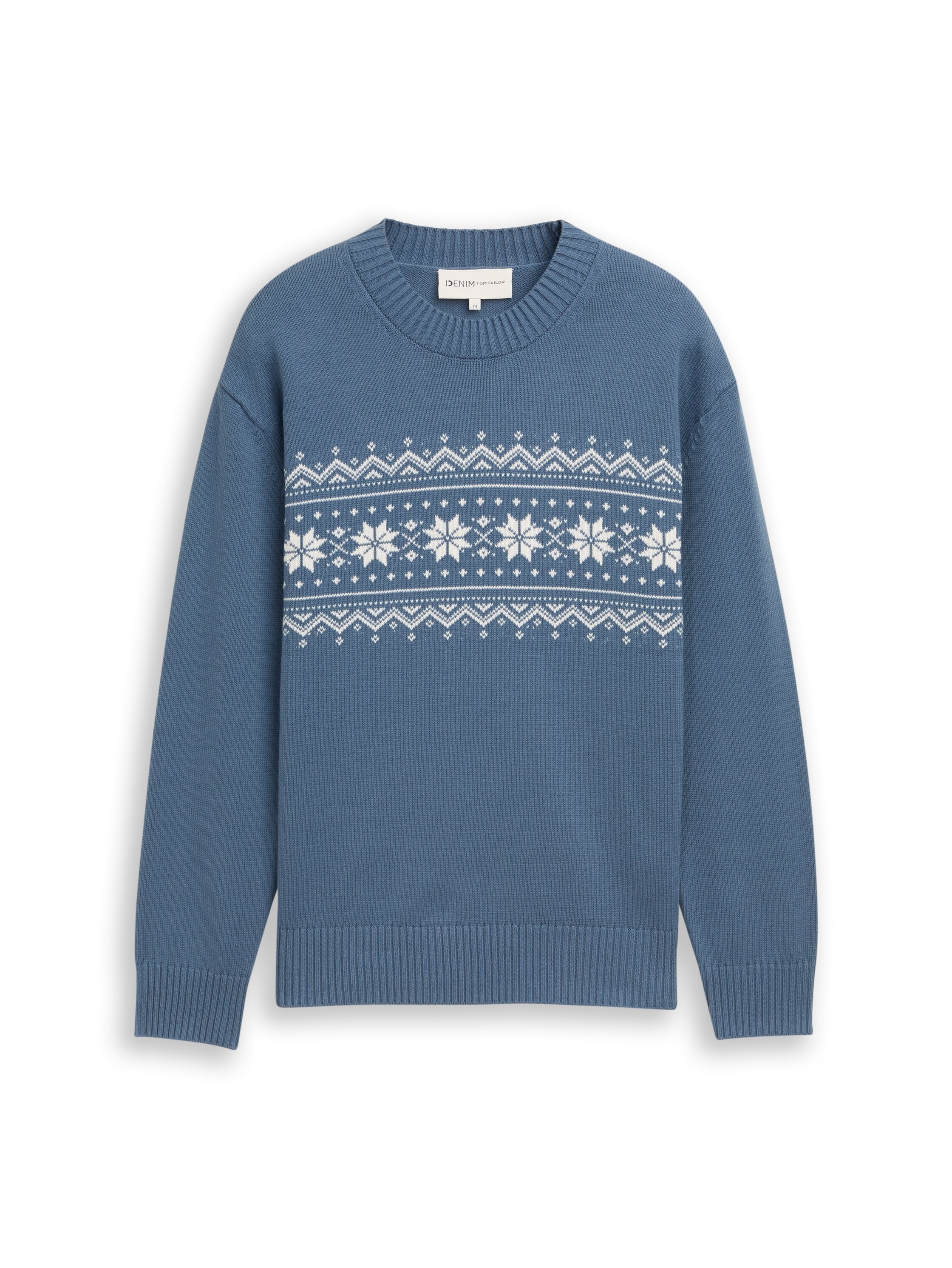 TOM TAILOR Denim Strickpullover mit Norweger-Muster