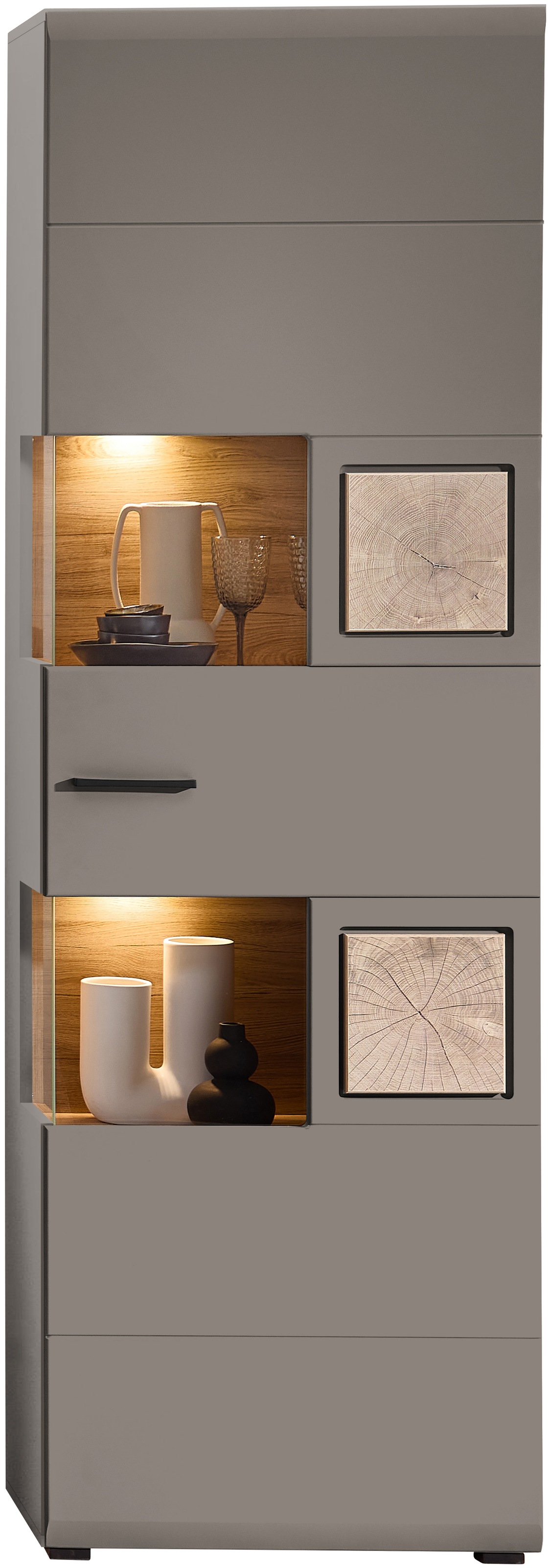 Innostyle Vitrine "FUN PLUS II" 2 Stk. tlg. Glastür, 7 Fächer, Softclose, A günstig online kaufen