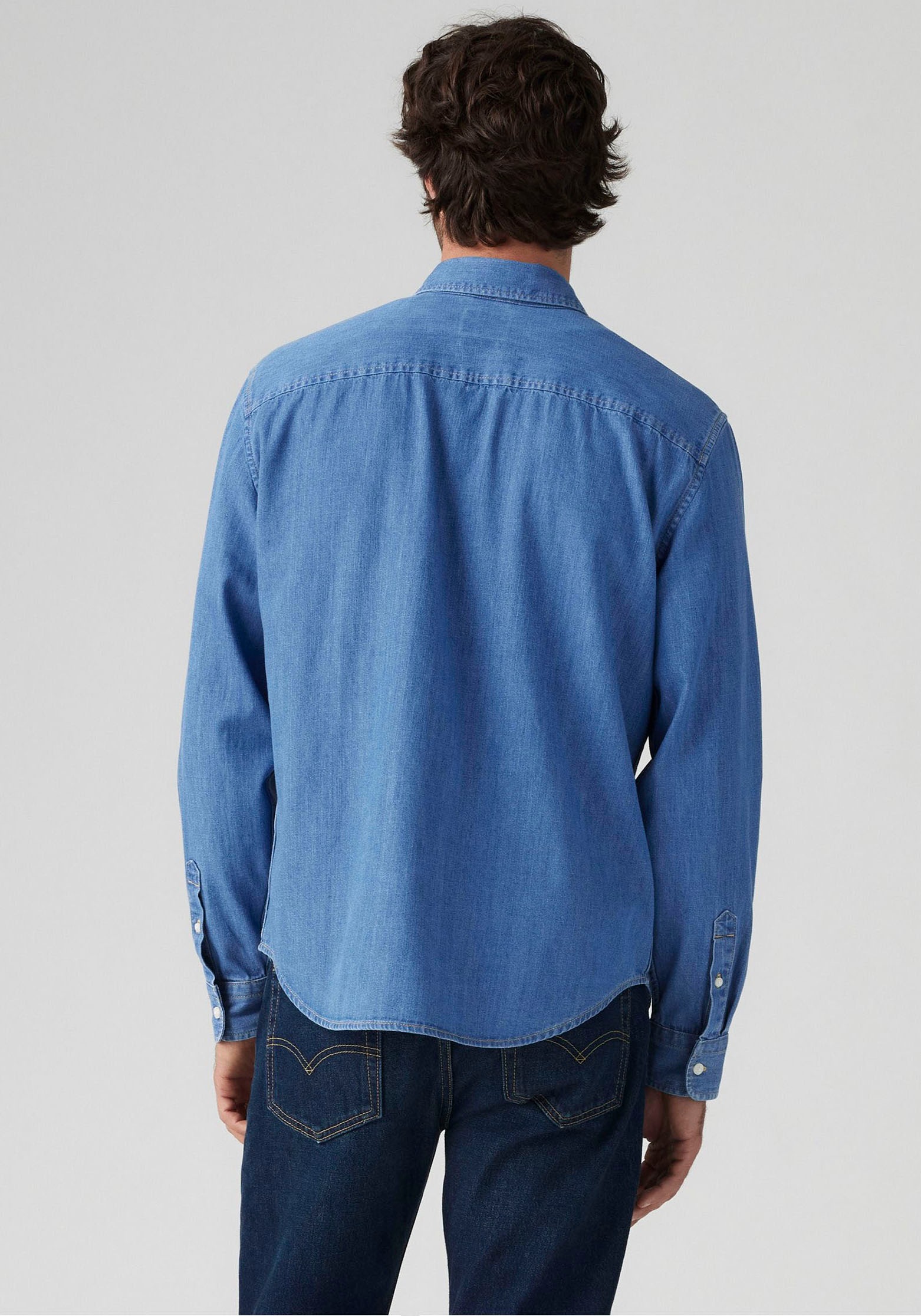 Thumbnail - Levis Langarmhemd "AUTHENTIC BUTTON DOWN" mit Ton-in-Ton Logostickerei auf der Brust