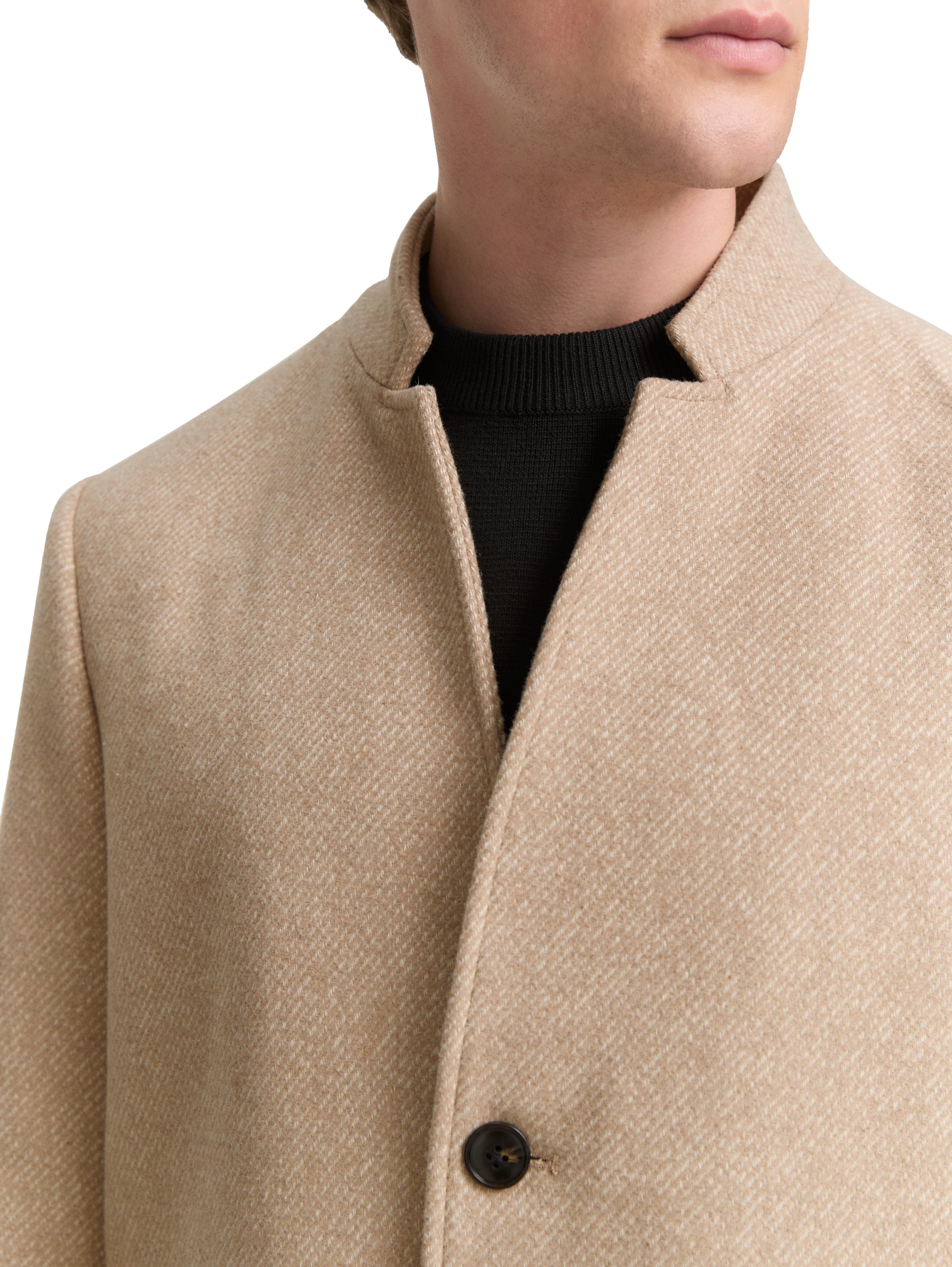 TOM TAILOR Denim Wolljacke, mit Stehkragen