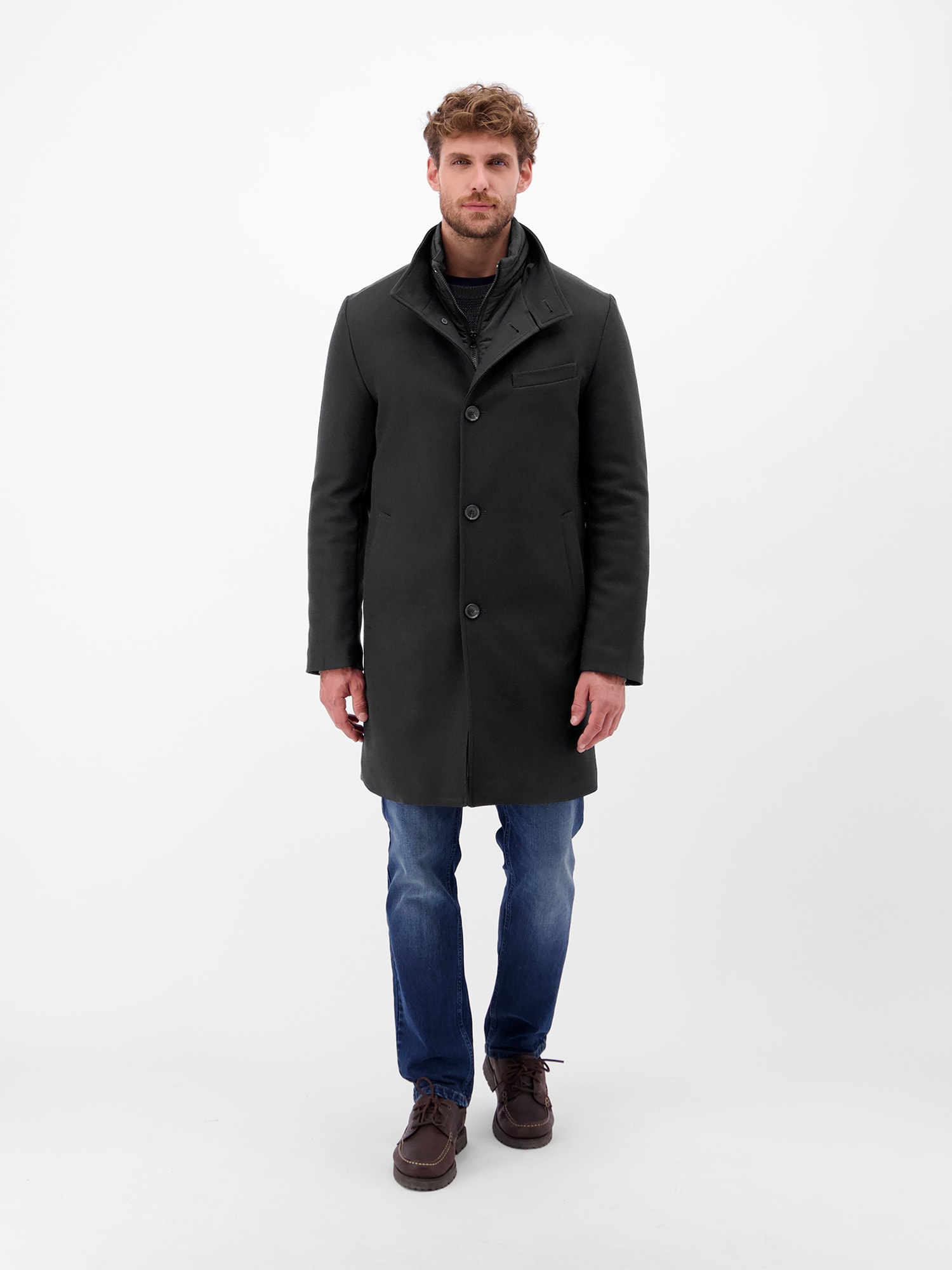 LERROS Wollmantel »LERROS Herren-Wollmantel mit herausnehmbaren Westeneinsatz«