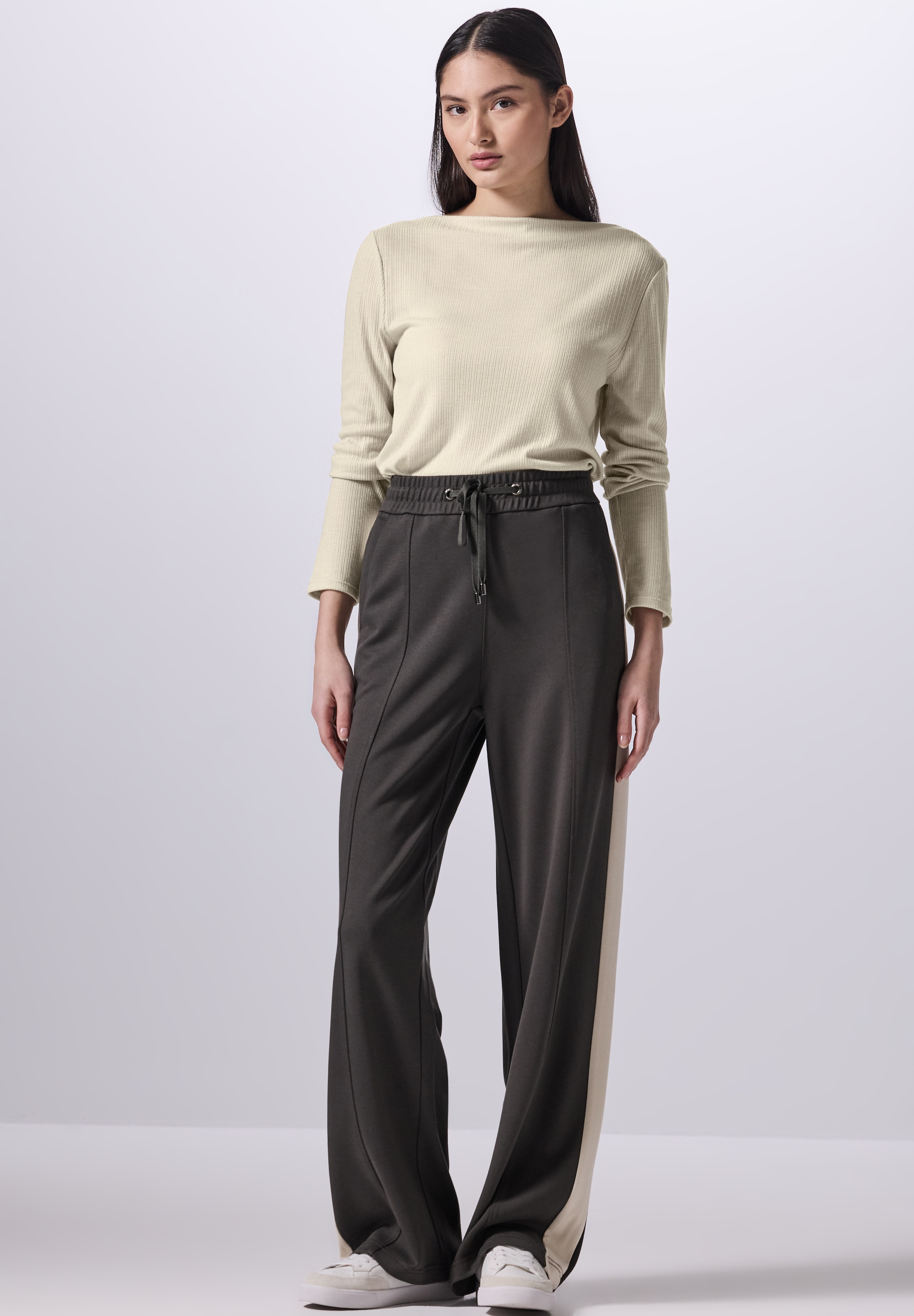 STREET ONE STUDIO Langarmshirt, mit U-Boot-Ausschnitt