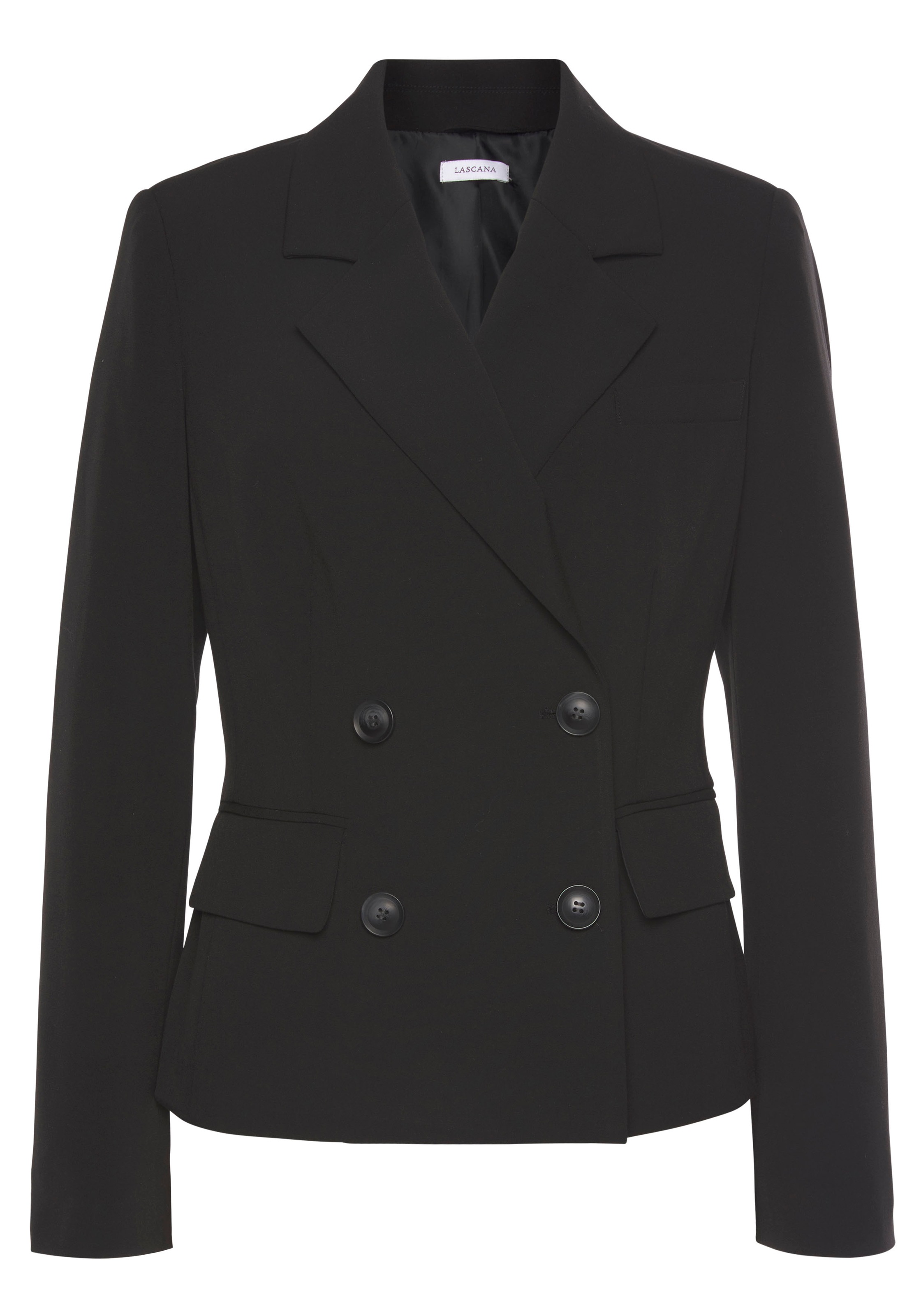 LASCANA Kurzblazer, mit doppelreihigem Knopfverschluss, Damenblazer, sportl günstig online kaufen