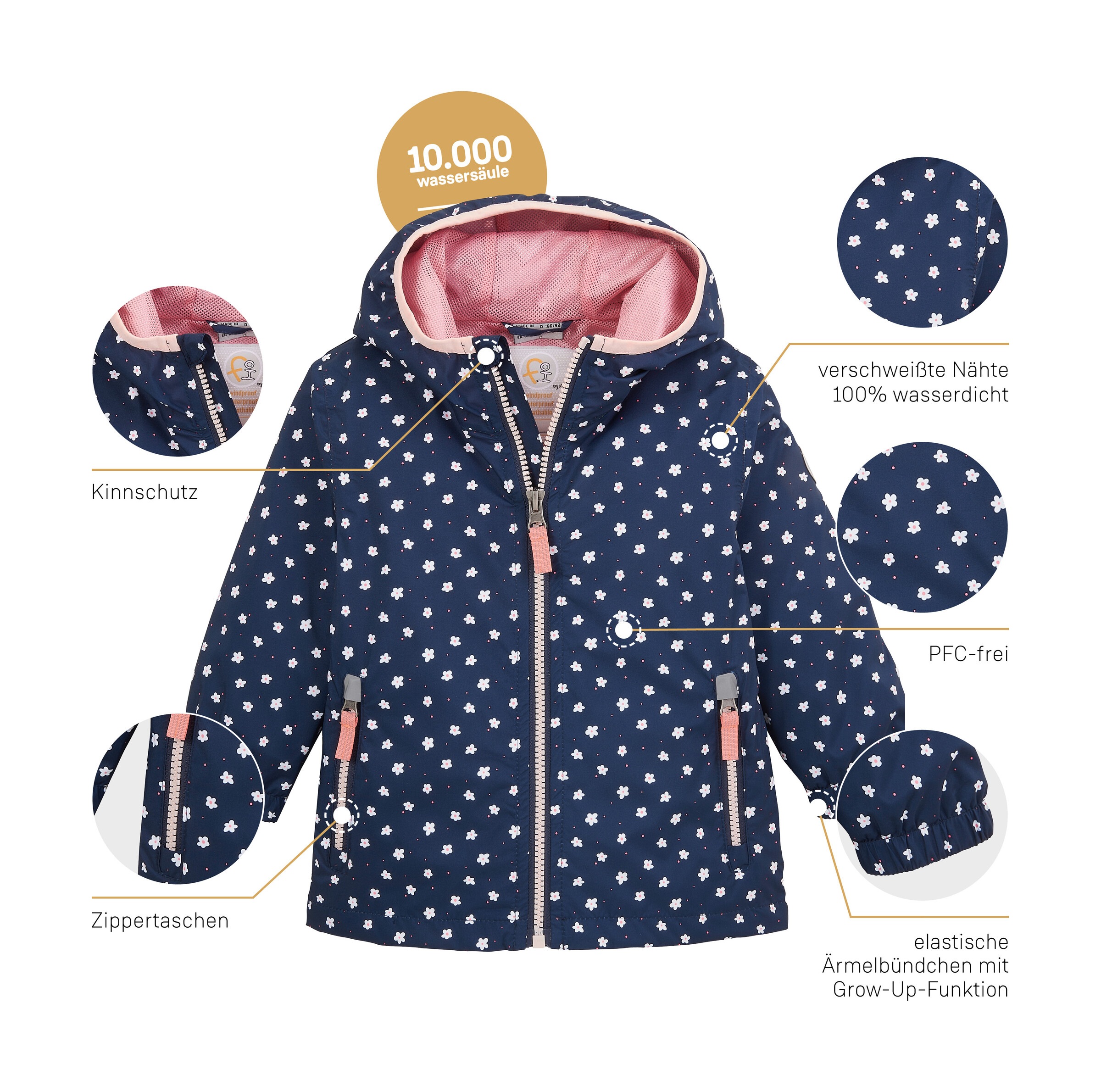 first instinct by killtec Outdoorjacke »FIOS 71 MNS JCKT«, Wasserdicht, verlängerbare Ärmel, PFAS-freie Imprägnierung