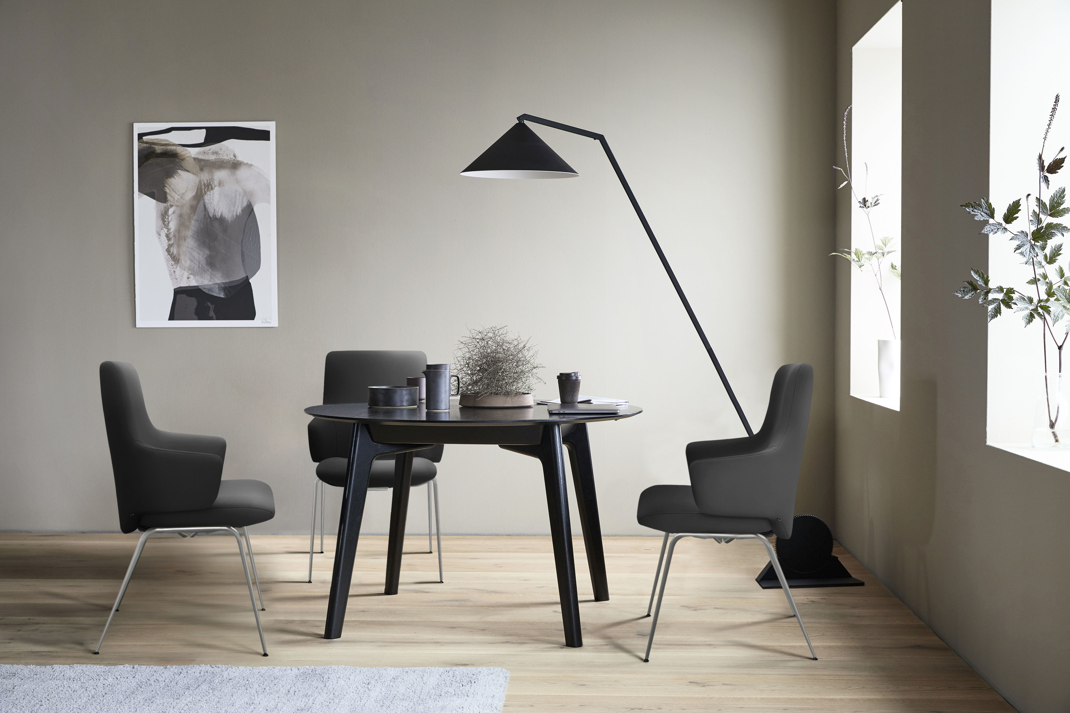 Stressless Polsterstuhl "Laurel" () Low Back mit Armlehne, Größe L, mit Beinen aus Stahl in Chrom matt