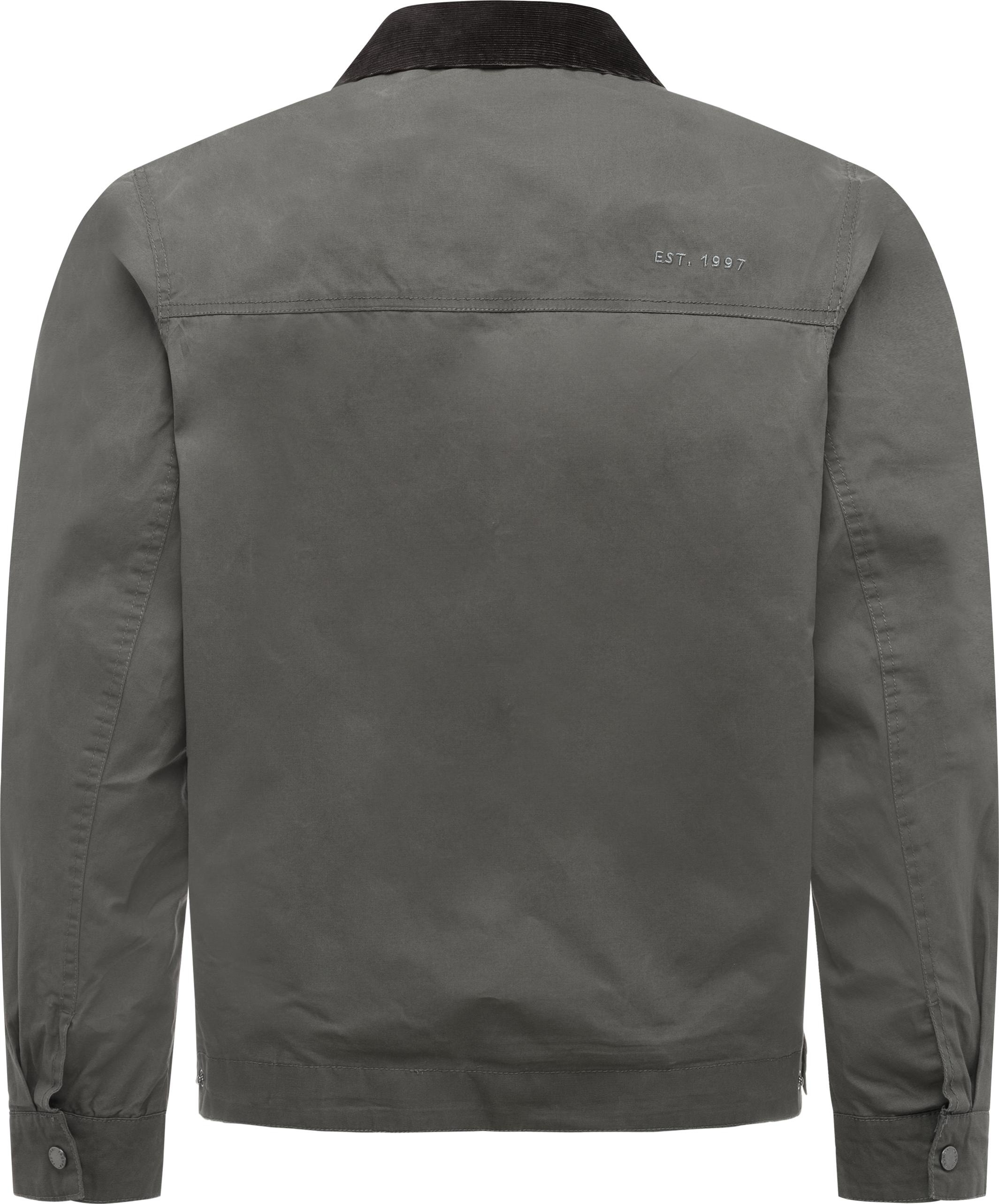 Ragwear Hemdjacke »Hertan Vintage« ohne Kapuze Leichte Herren Übergangsjacke mit Hemdkragen