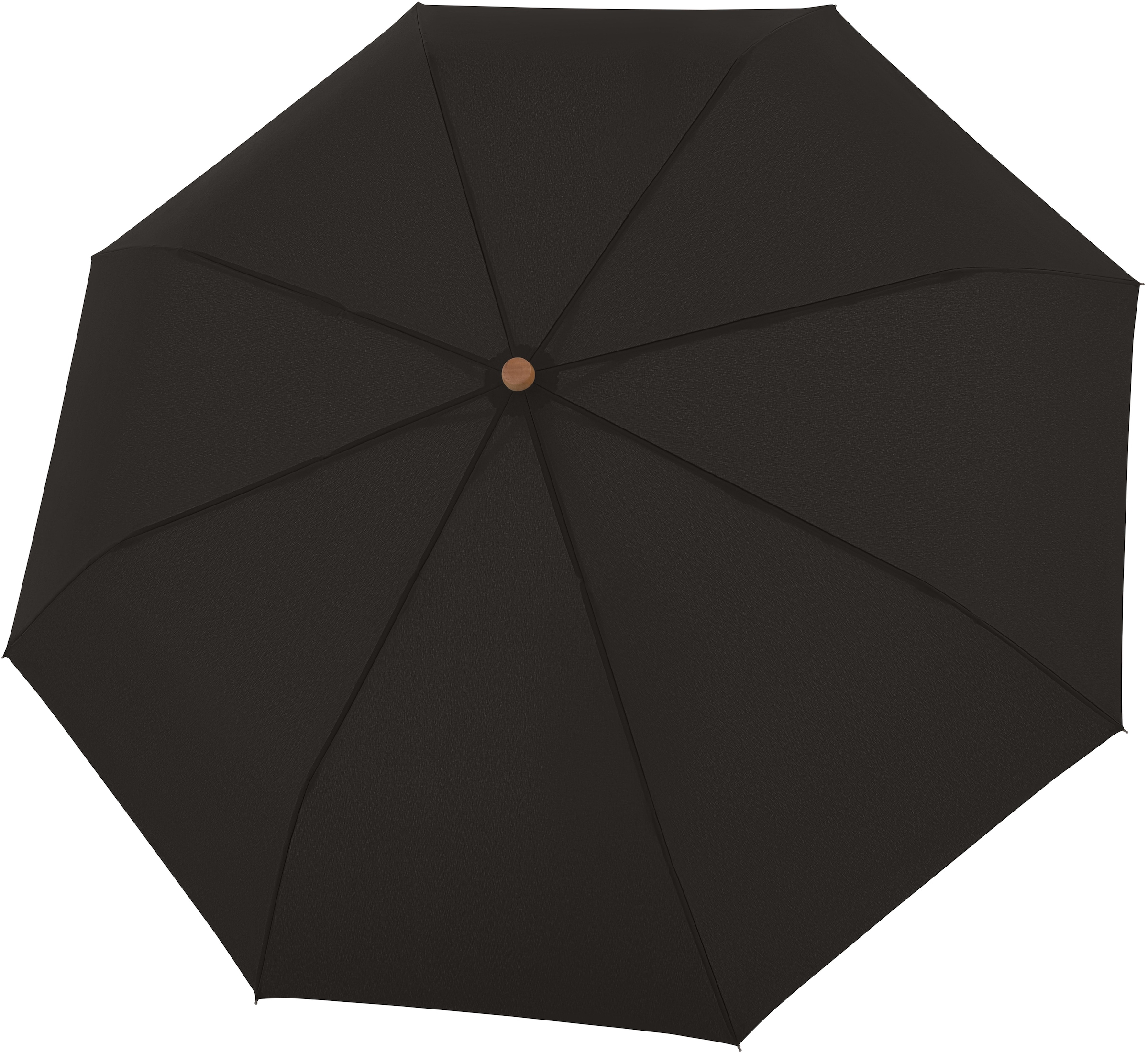 Black Friday »nature - Taschenregenschirm schützt recyceltem aus black«, FSC®- aus weltweit doppler® Wald mit Griff simple Material BAUR | Mini