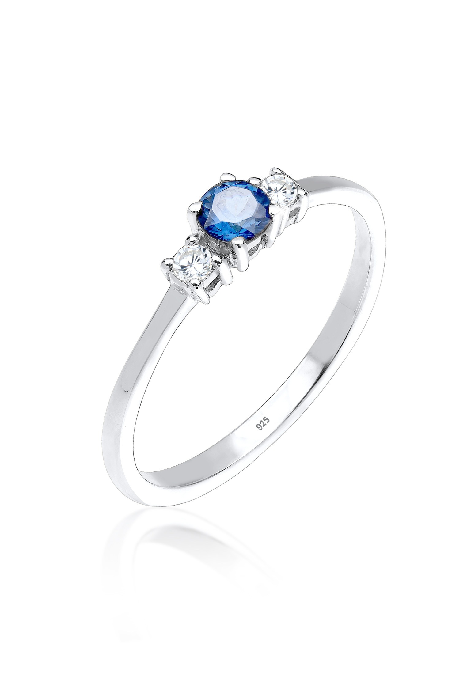 Fingerring »Verlobungsring Zirkonia Saphirblau 925 Silber«