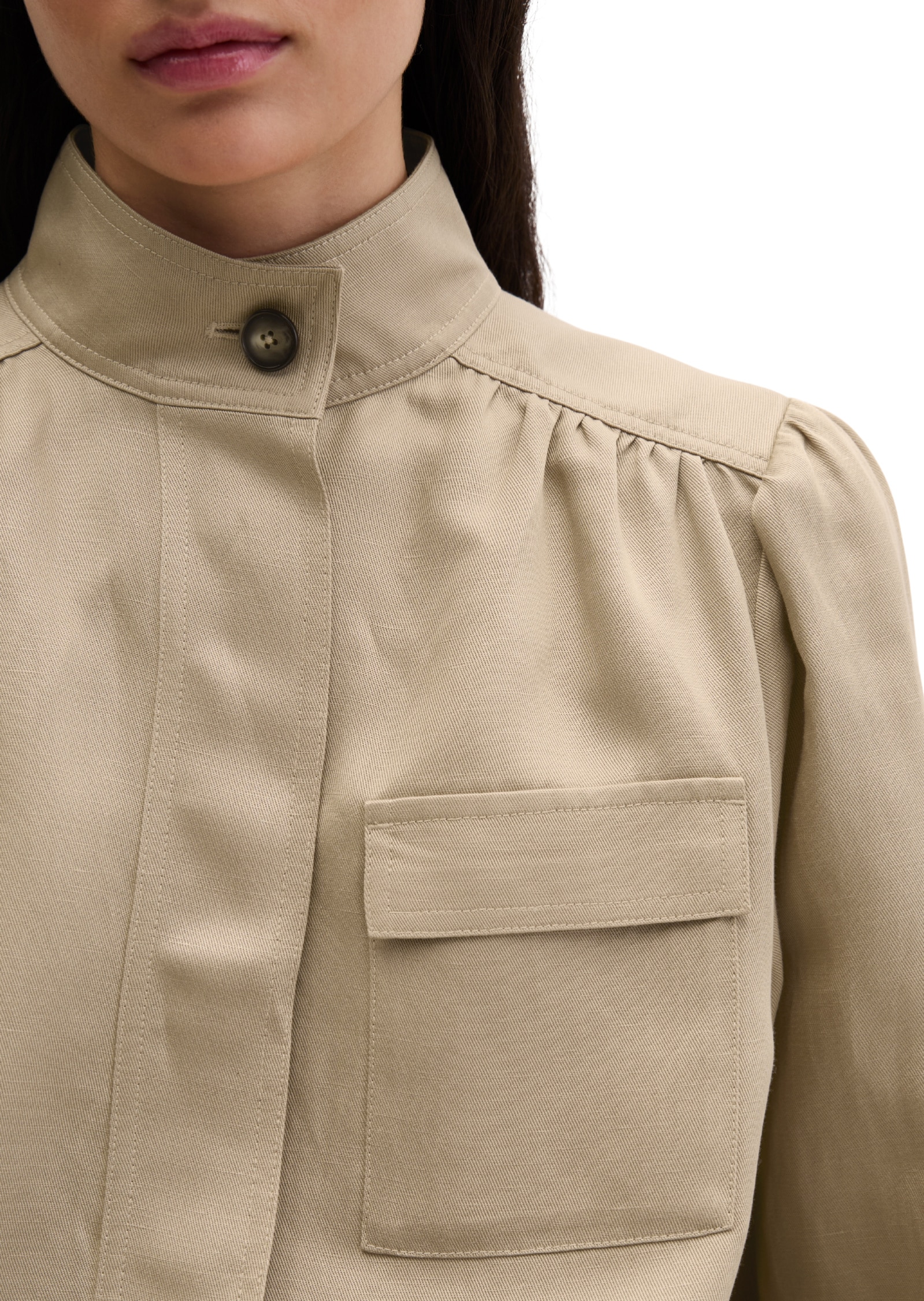 Marc O'Polo Kurzjacke »aus TENCEL™ Lyocell-Leinen-Mix« ohne Kapuze