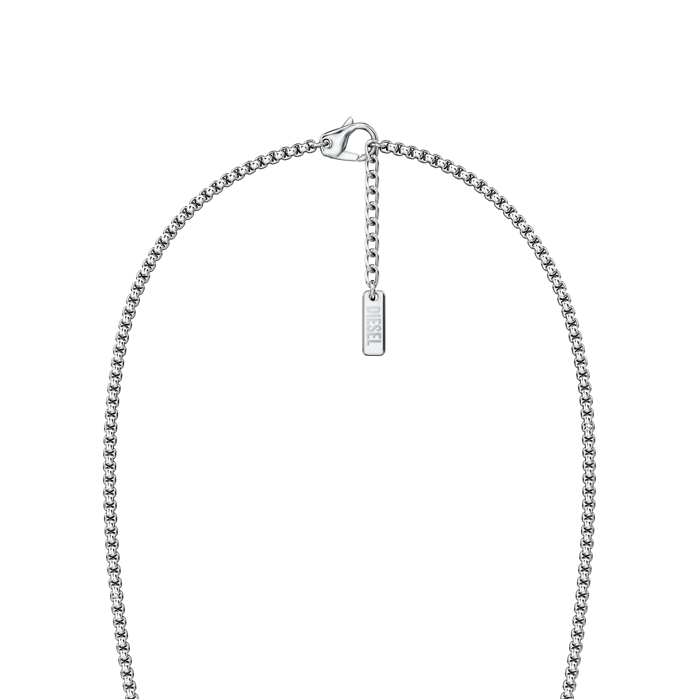 Diesel Kette mit Anhänger »Schmuck Geschenk Edelstahl Halsschmuck Halskette D Logo« Emaille