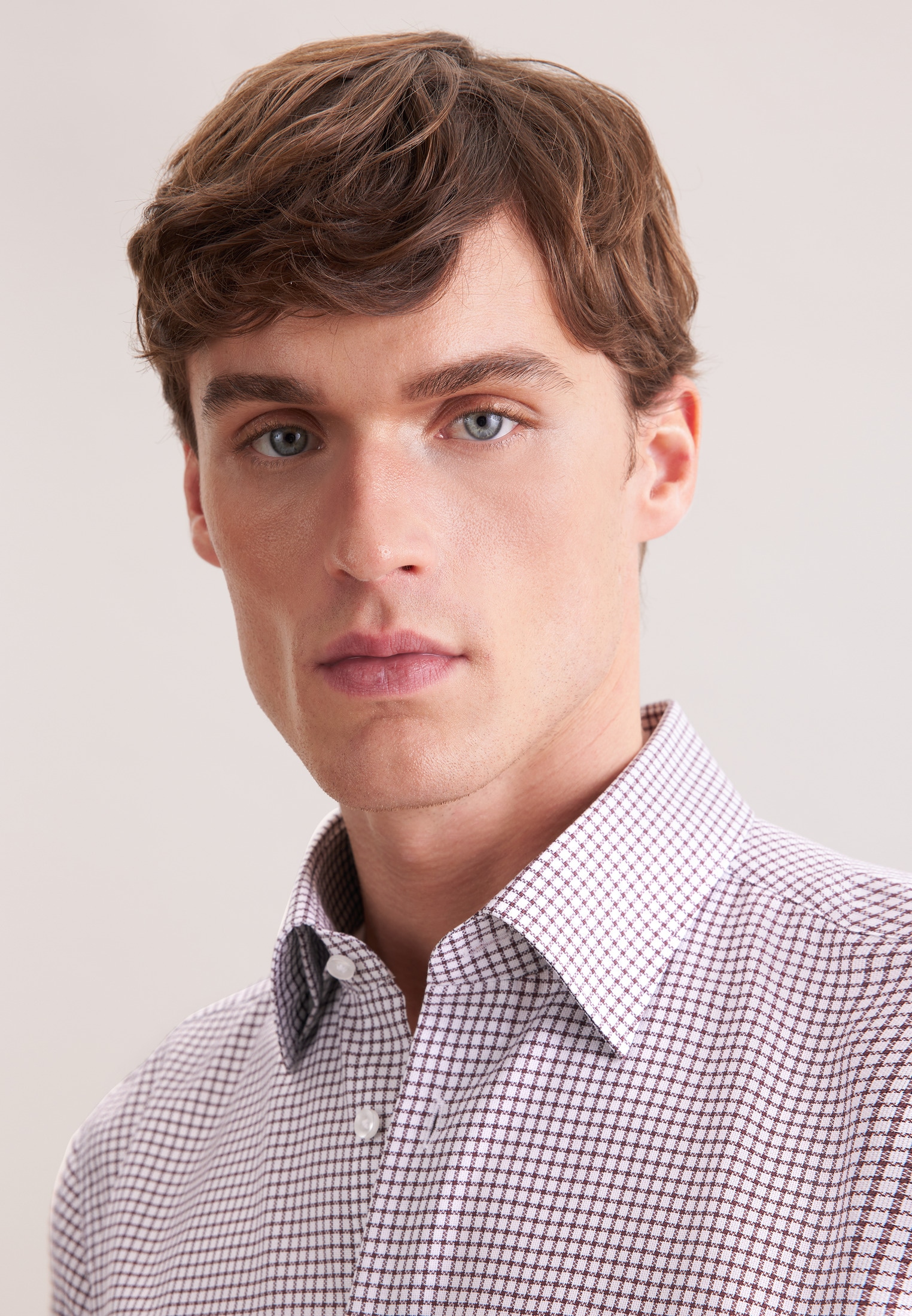 seidensticker Businesshemd »Schwarze Rose« Regular 1/2 Covered-Button-Down-Kragen Karo
