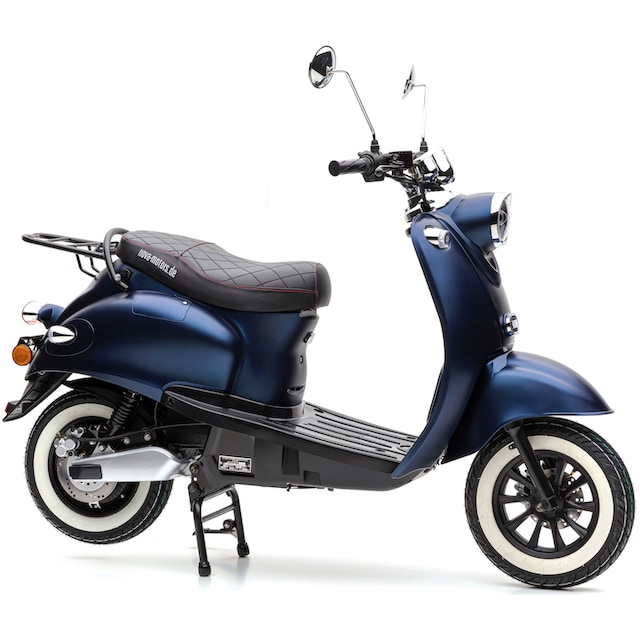 gesteppter kaufen »eRetro und Motors BAUR E-Motorroller Tacho Premium«, Rechnung Mit Weißwandreifen, auf online Li Nova digitalem | Star Sitzbank