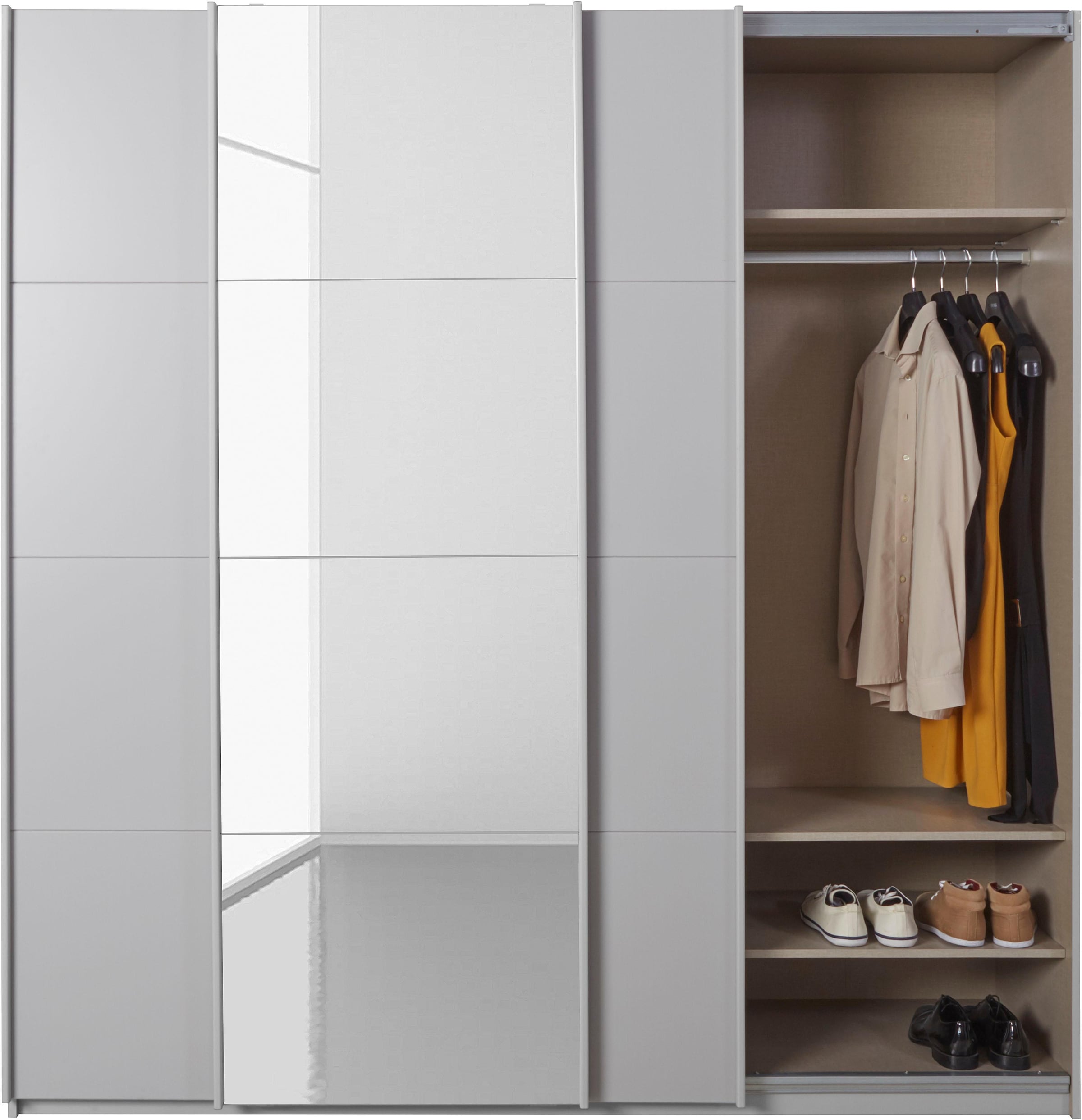 rauch Schwebetürenschrank »Kleiderschrank Schrank Garderobe Wäscheschrank BESTSELLER KEPAN« inkl. Schubladen-Einsatz und extra Einlegeböden MADE IN GERMANY