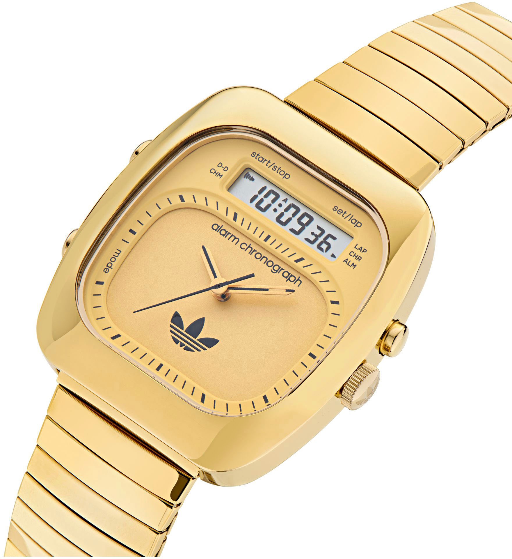 adidas Originals Chronograph »RETRO WAVE THREE«, Armbanduhr, Herrenuhr, Damenuhr,Edelstahlarmband,Stoppfunktion,digital