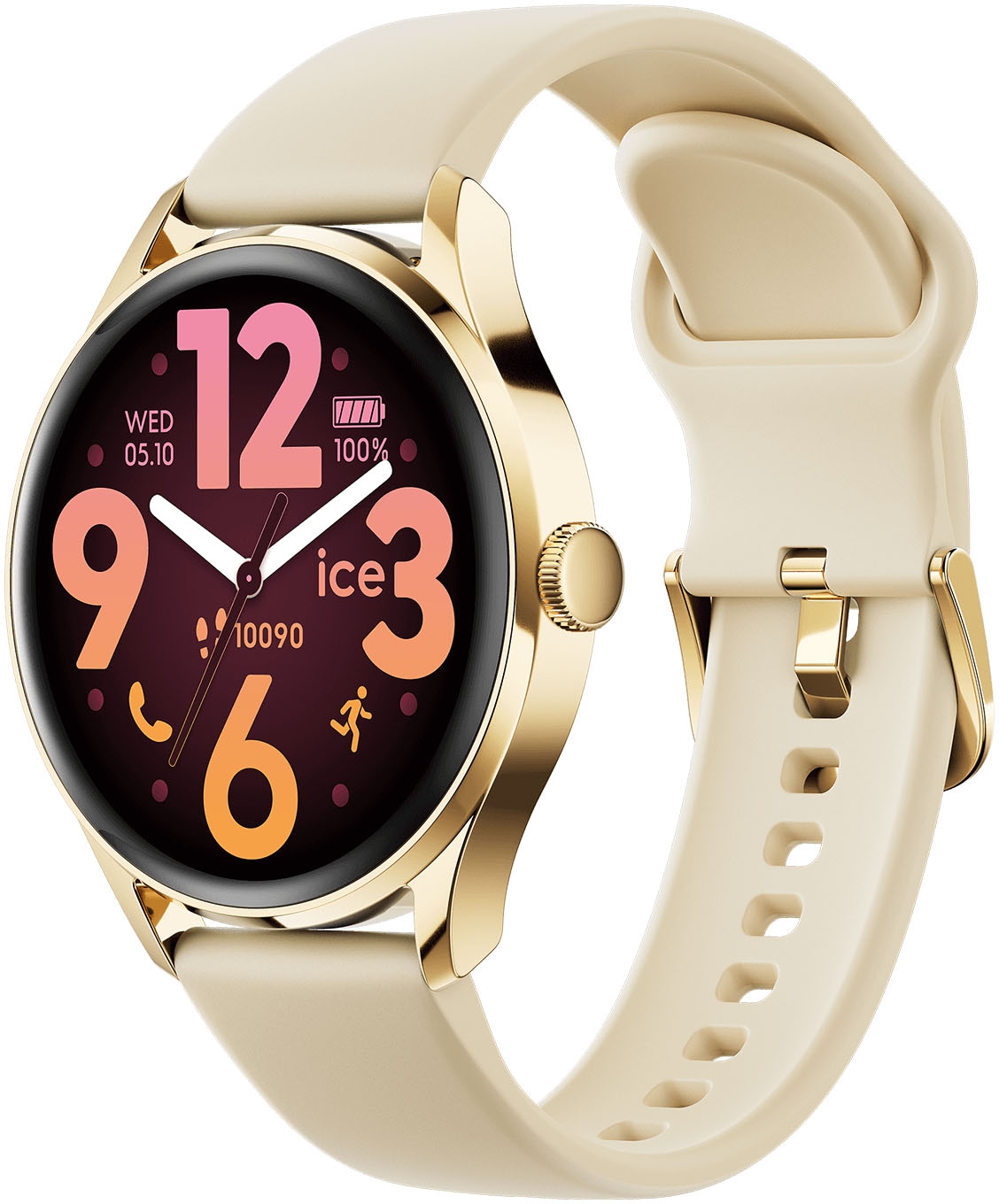 ice-watch Smartwatch »ICE smart 3.0 - 1.2 AMOLED - GPS«, Armbanduhr, Damenuhr, Silikonarmband,Bluetooth,Touch-Display,digital