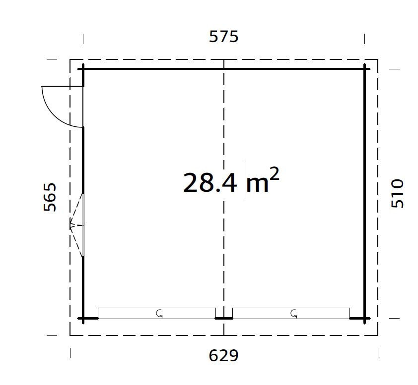 Palmako BxTxH: BAUR Garage | 629x565x310 cm, online bestellen »Roger«, hellbraun Sektionaltor, mit