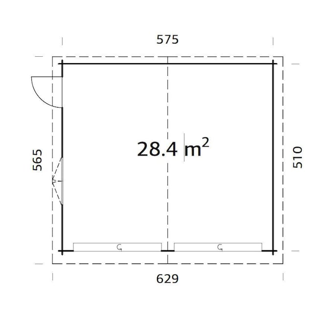 Palmako Garage »Roger«, BxTxH: 629x565x310 cm, mit Sektionaltor, hellbraun  online bestellen | BAUR