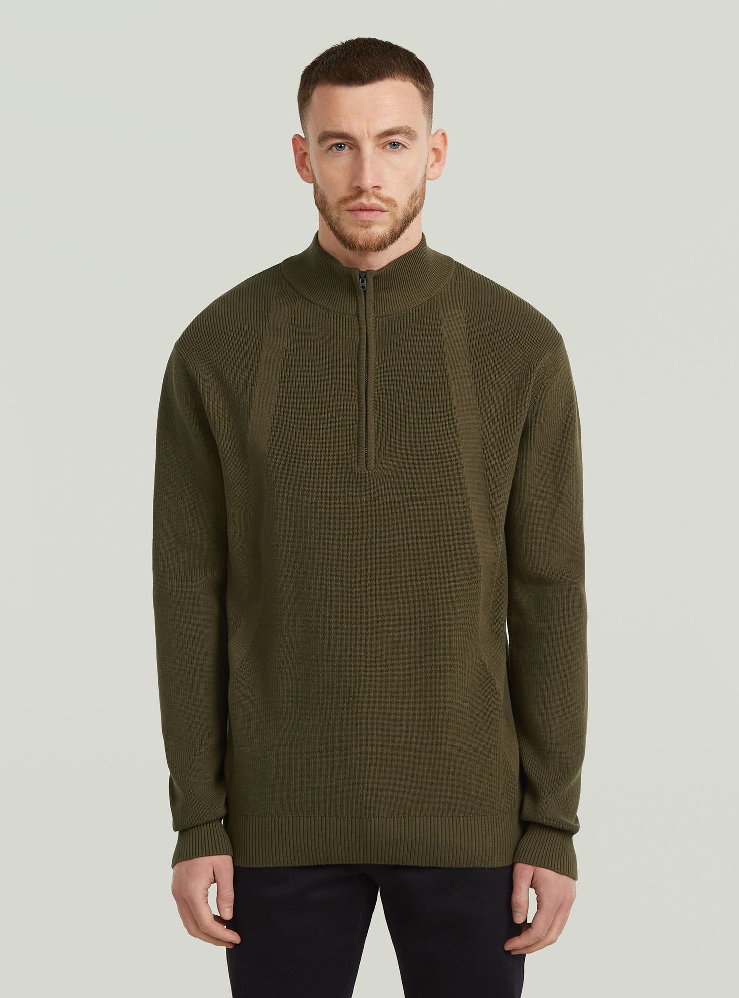 G-STAR Longpullover "Structured Half Zip Knit" günstig online kaufen