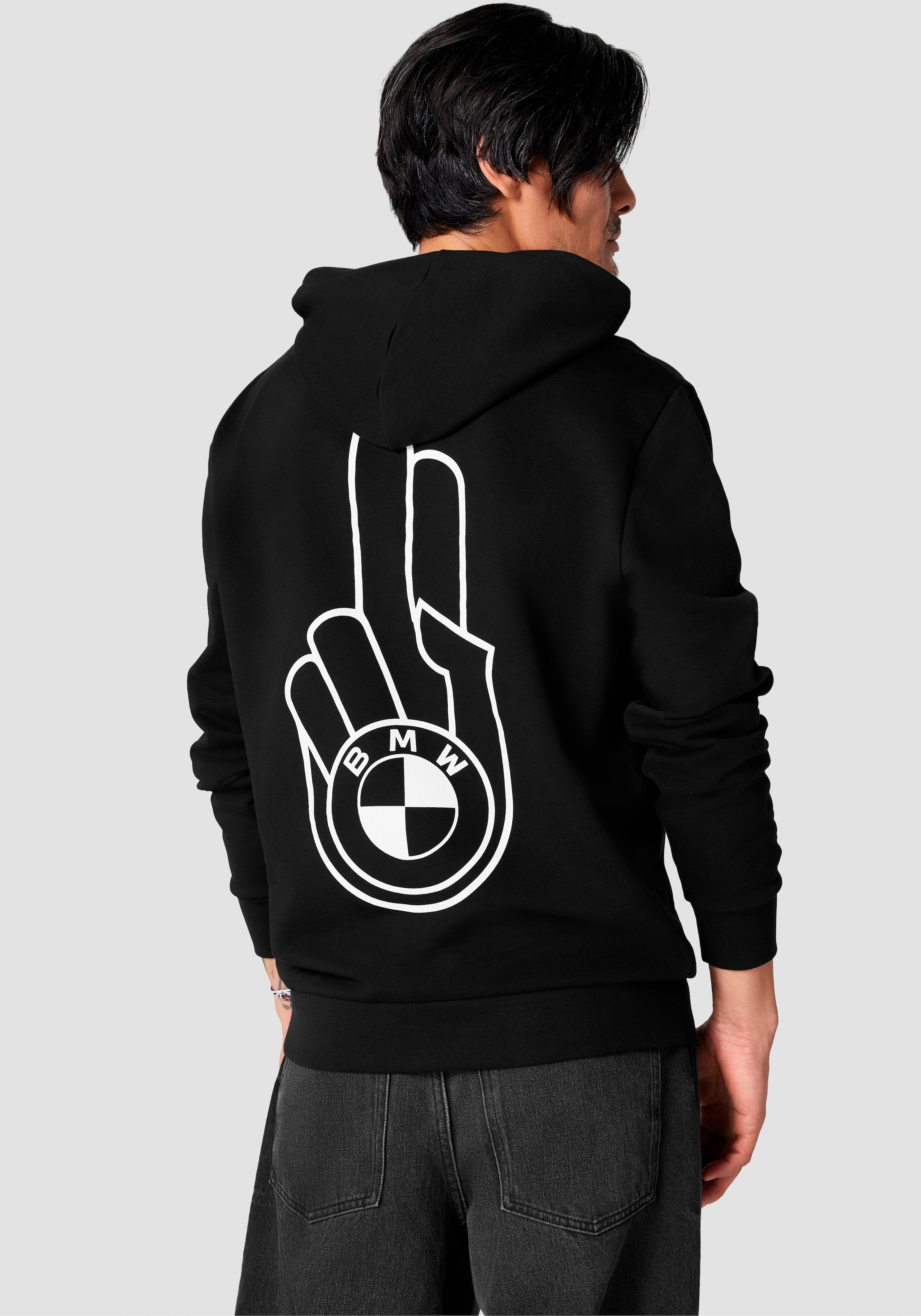 BMW Hoodie, mit Druck auf Brusthöhe