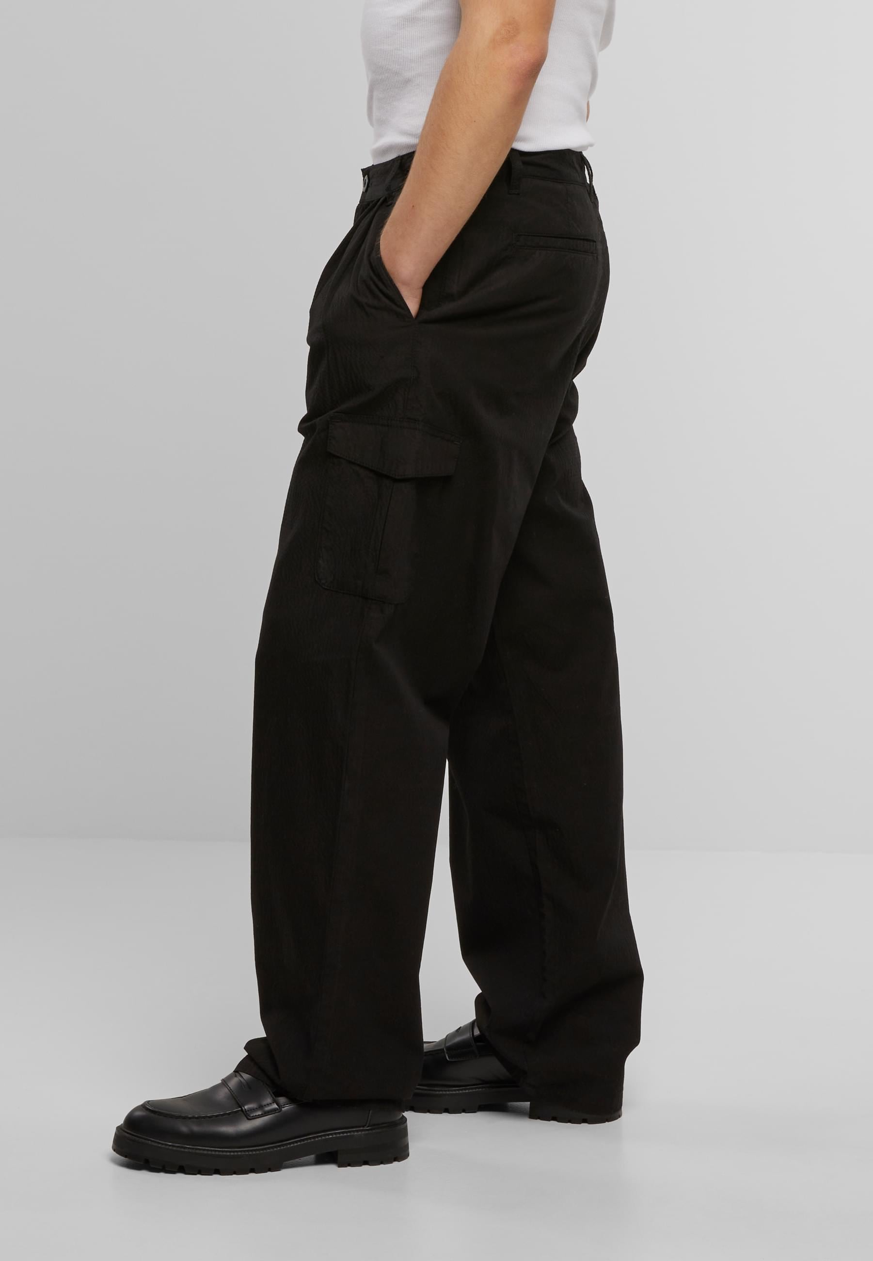 URBAN CLASSICS Cargohose »Urban Classics Wide Pleated Cargo Pants«, (1 tlg.)