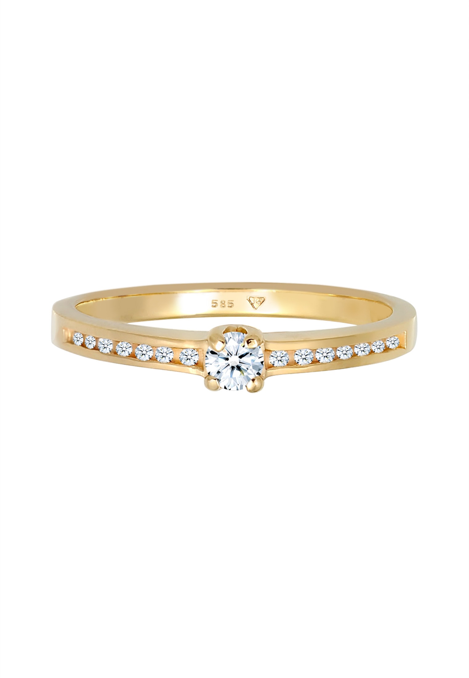 Elli DIAMONDS Verlobungsring »Verlobungsring Diamant (0.18 ct.) 585 Gelbgold«