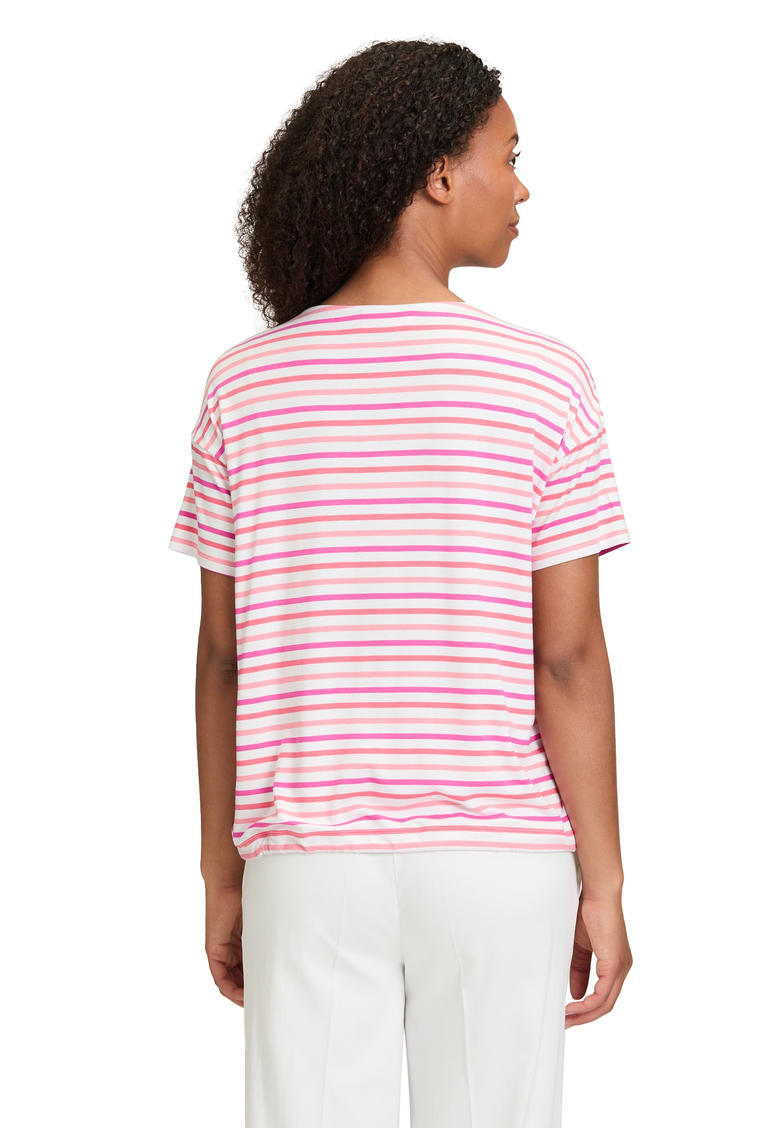 Betty Barclay Kurzarmshirt »Betty Barclay Ringelshirt mit Tunnelzug«, (1 tlg.), Druck
