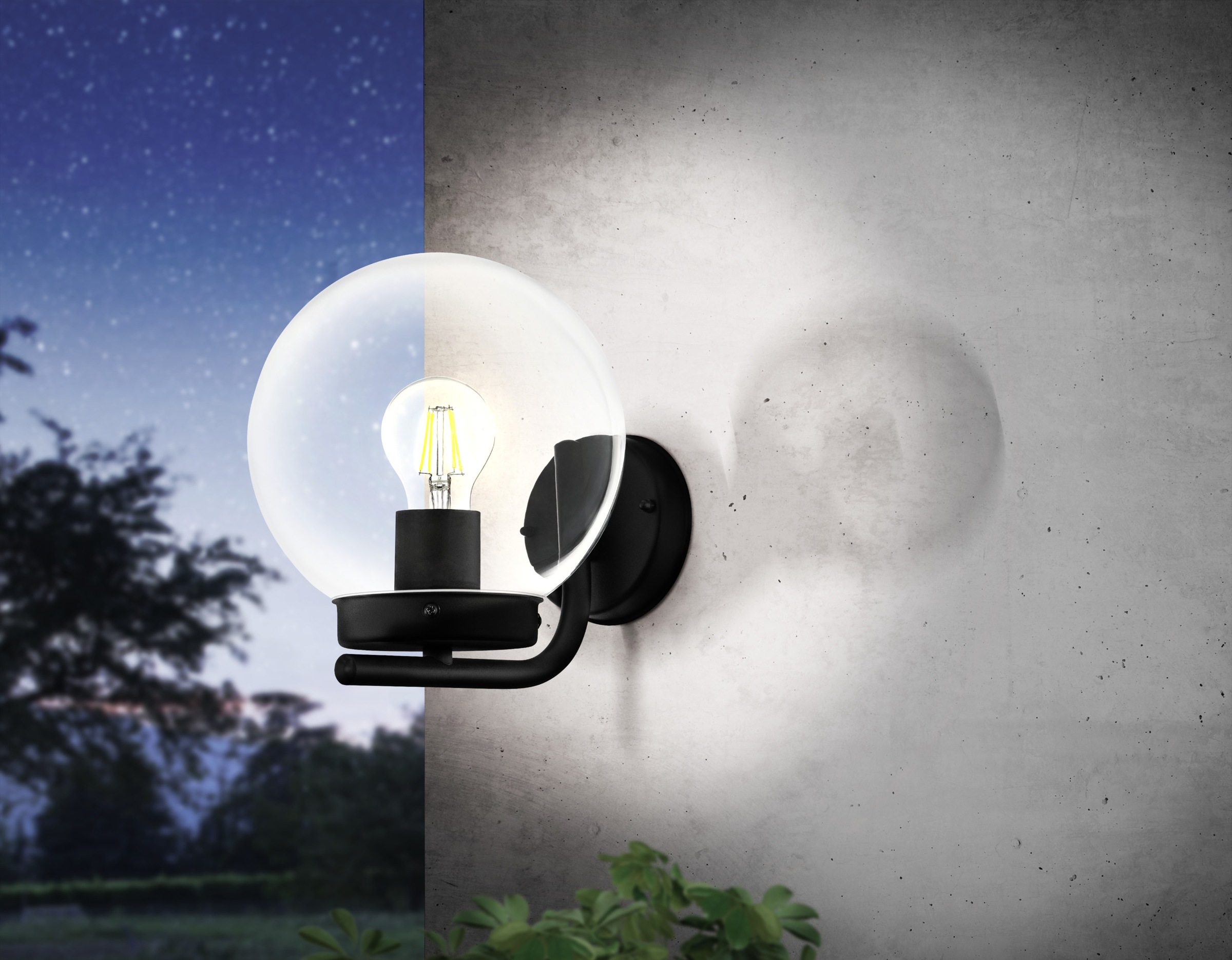 EGLO Wandleuchte »TAVERNA Wandlampe - Stahl verzinkt - E27 - 1X28W - IP44« E27 1 Stk. Außenbeleuchtung, Außenwandleuchte, Terrasse, L20 x H23 x AL27 cm