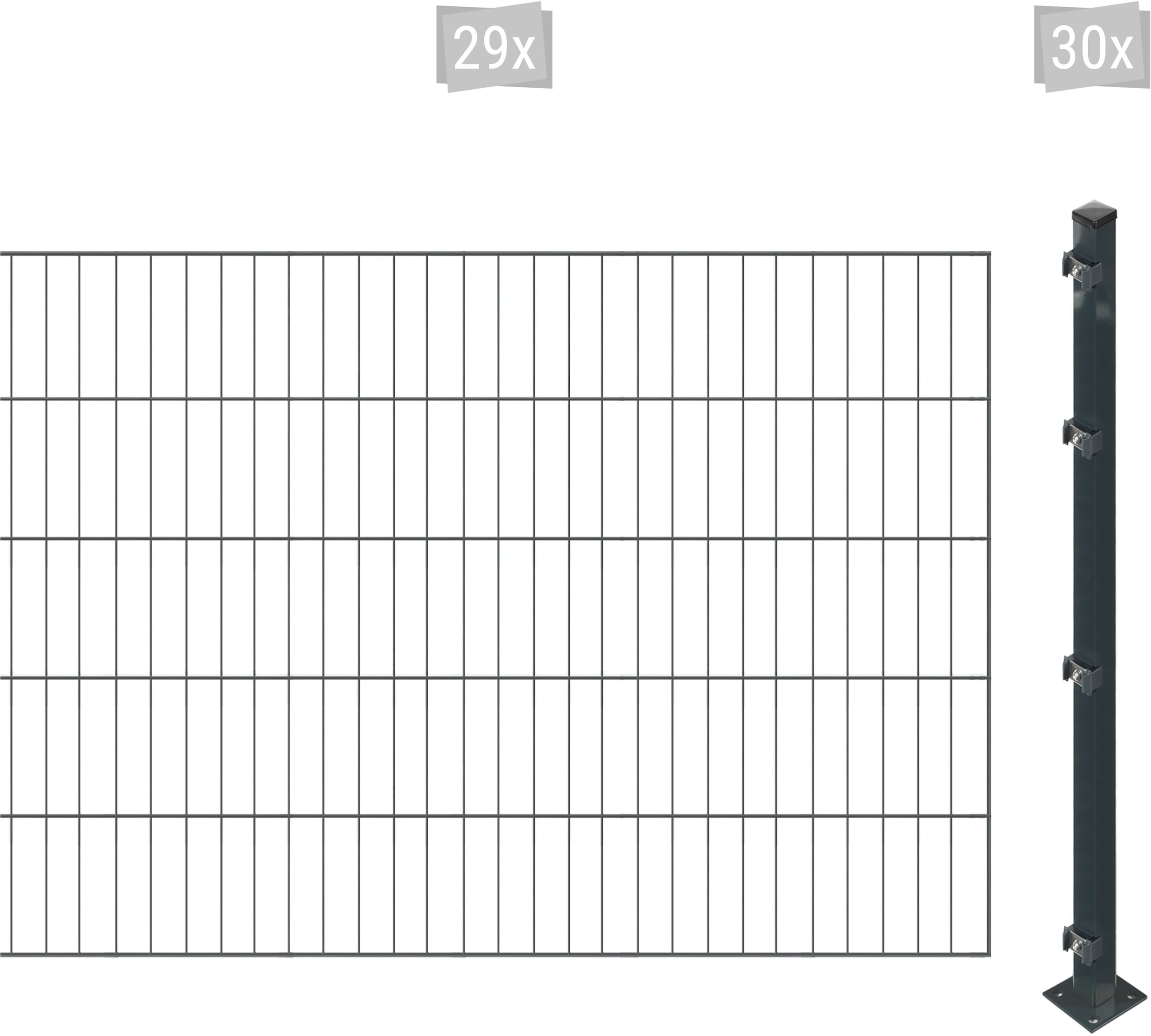 Arvotec Einstabmattenzaun "ESSENTIAL 100 zum Einbetonieren", Zaunhöhe 100 cm, Zaunlänge 2 - 60 m