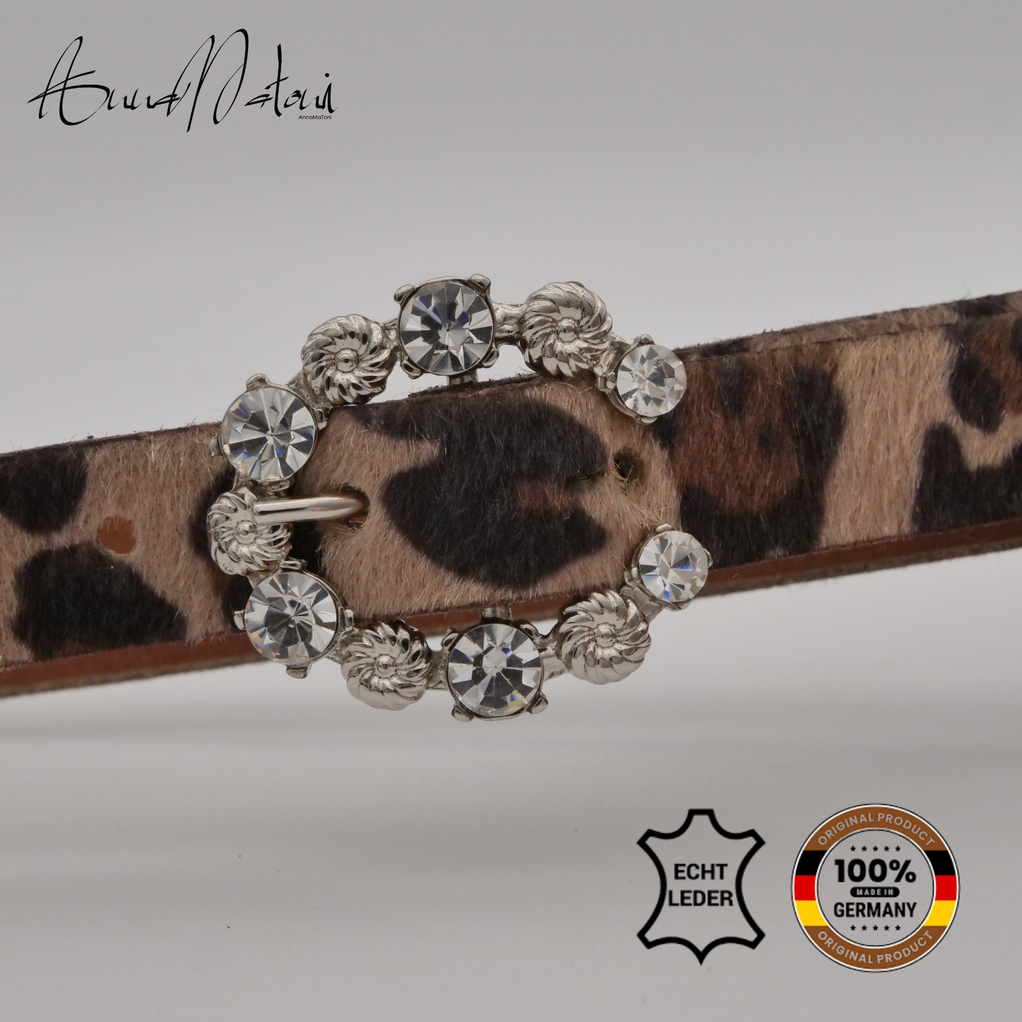 AnnaMatoni Ledergürtel »AnnaMatoni Damen Ledergürtel in hochwertigem Kunstfell in Leo«