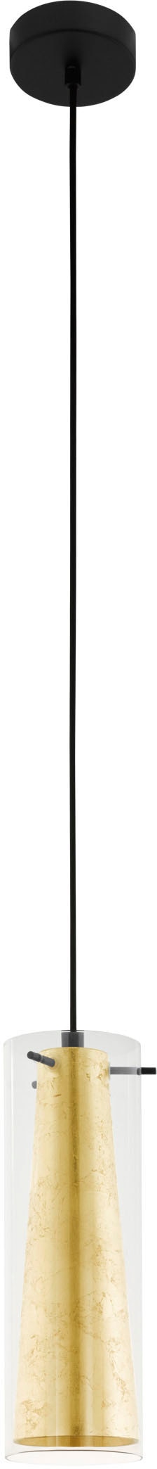 EGLO Hängeleuchte »PINTO GOLD Pendellampe, Stahl, Glas, E27, IP20, Esstischlampe, Lampe« E27 Hängelampe goldfarben - für Esszimmer, Küche oder Wohnzimmer