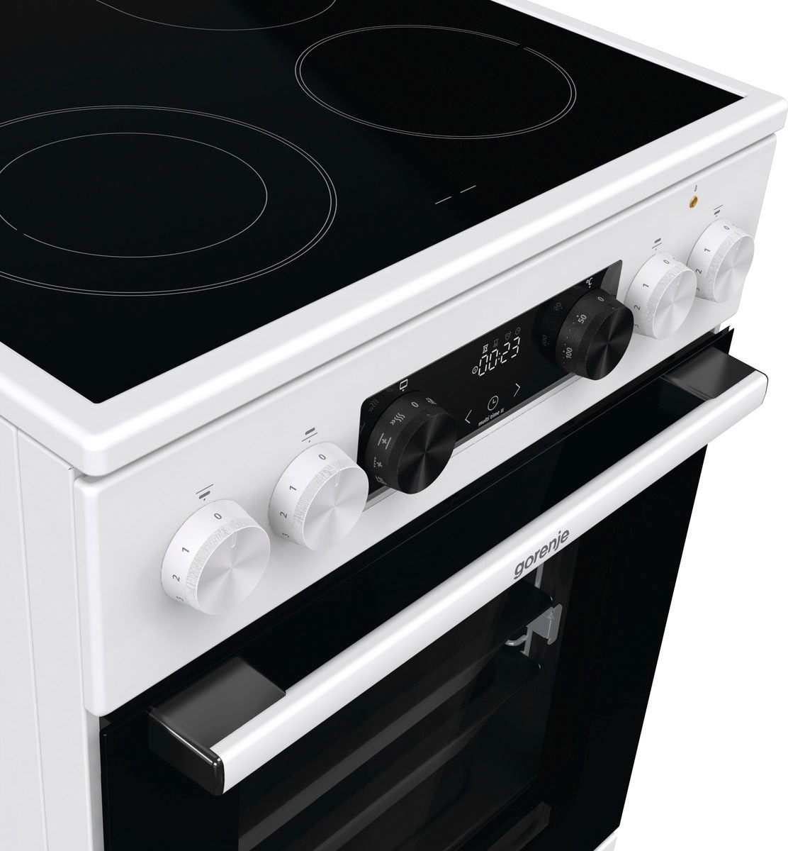 GORENJE Elektro-Standherd »GECS5C70WA«, mit 1-fach-Teleskopauszug, Aqua Clean, Knusprig genießen – ganz ohne Extra-Kalorien - dank AirFry-Funktion
