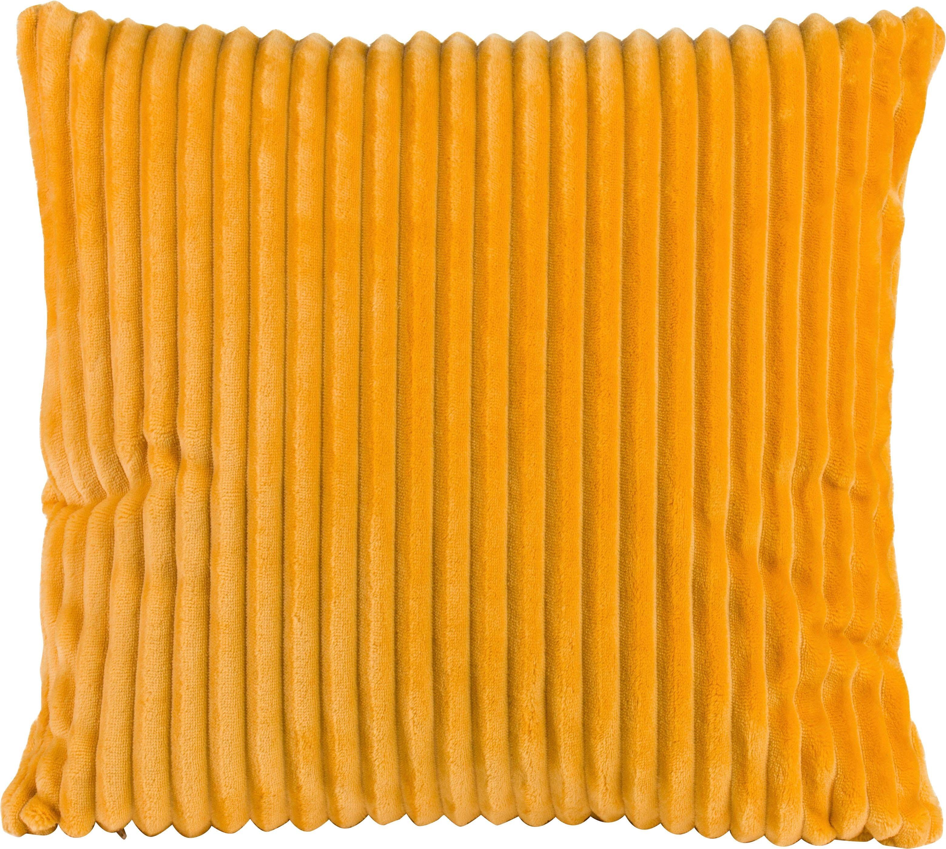 Gözze Dekokissen "Cord-Optik Dekokissen" 50x50 cm, passend zu Cord-Optik Decke, Kissenhülle & Füllung, 1 Stück