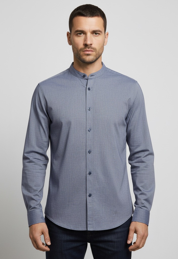 BOSS ORANGE Langarmhemd "Race" mit Stehkragen günstig online kaufen