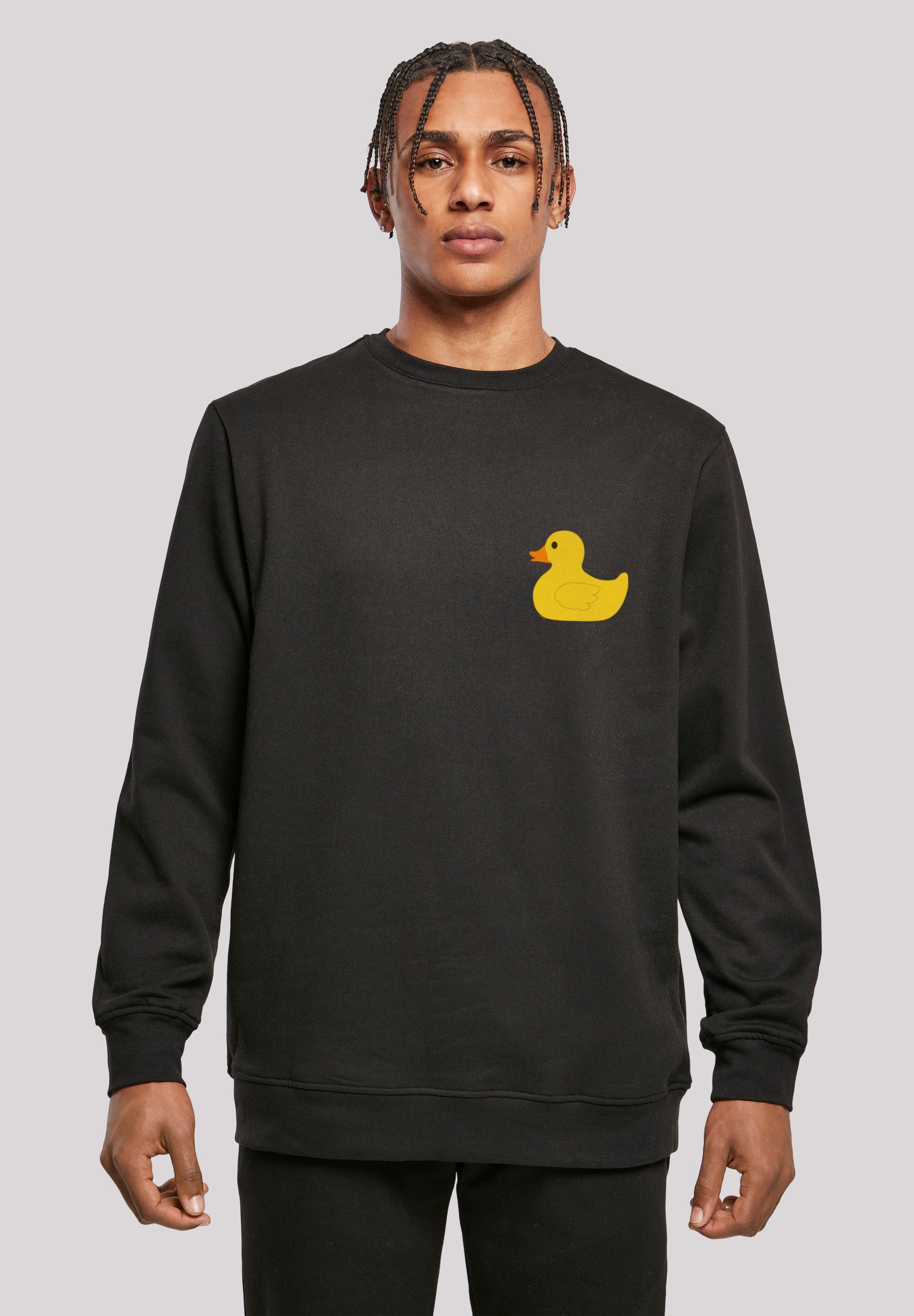 F4NT4STIC Kapuzenpullover "Yellow Rubber Duck CREWNECK", Print